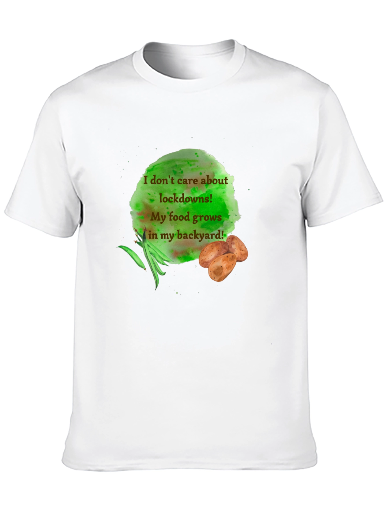 Backyard Food T-Shirt: Lockdown Garden Humor Tee