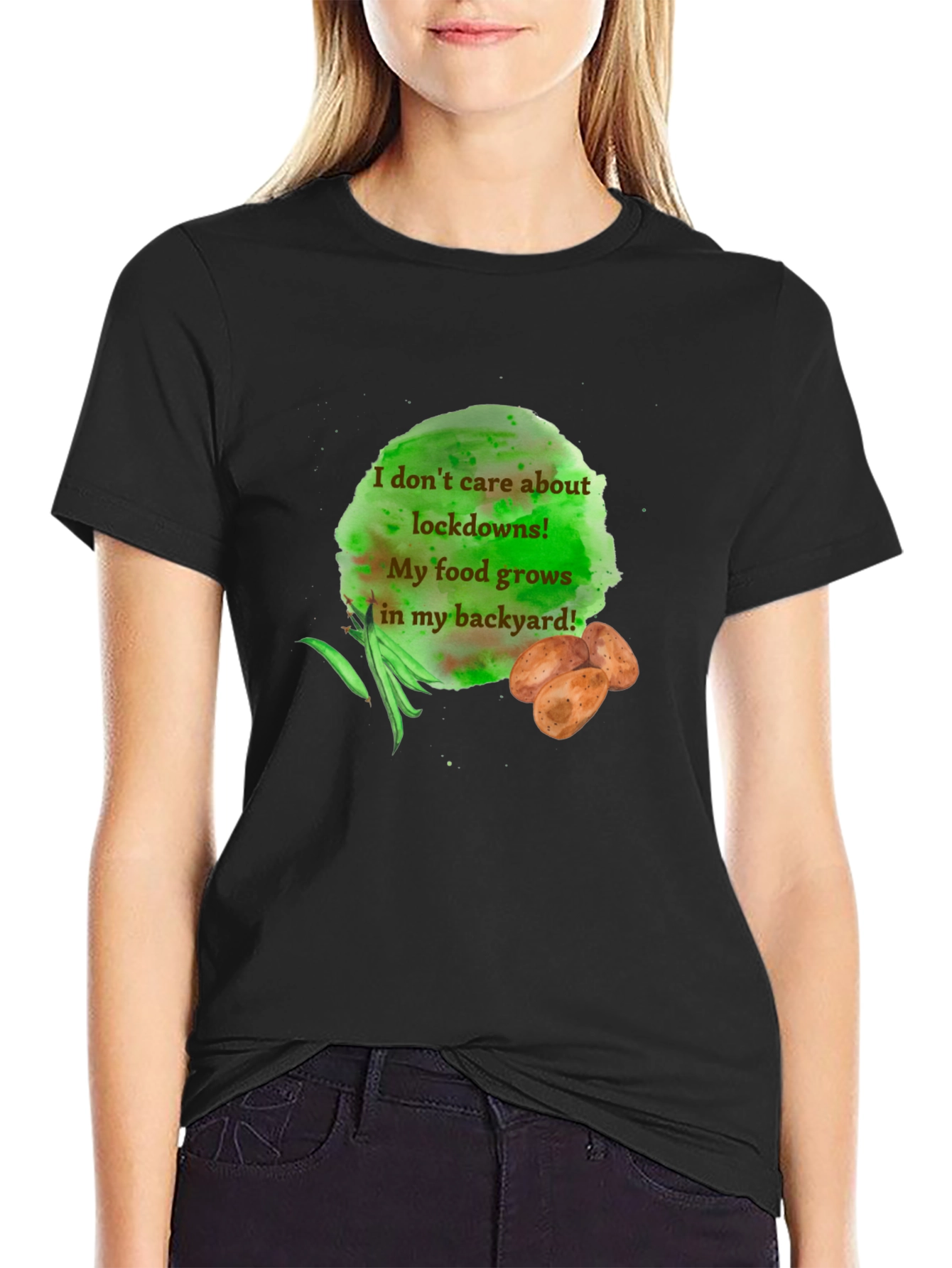 Backyard Food T-Shirt: Lockdown Garden Humor Tee