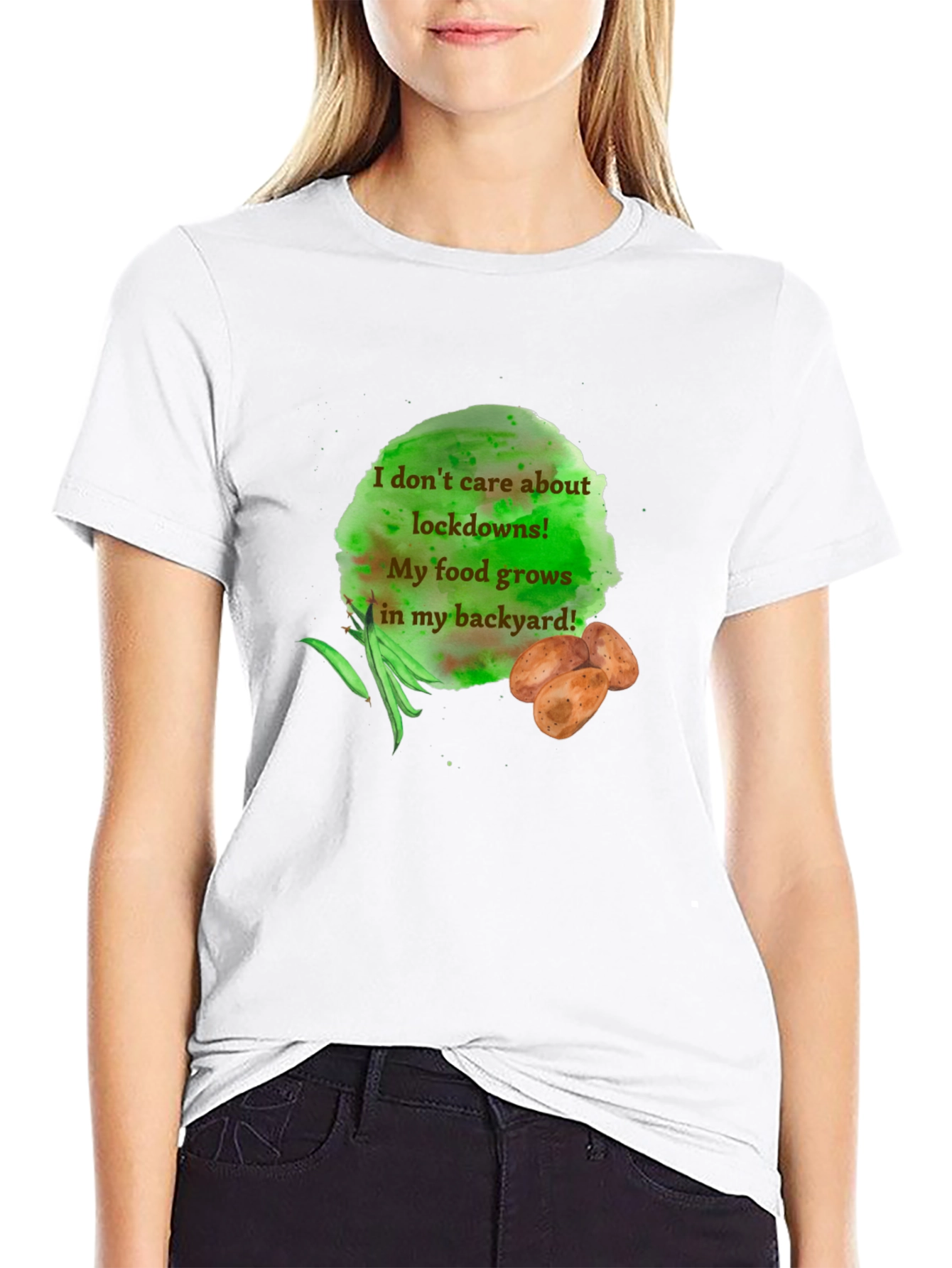 Backyard Food T-Shirt: Lockdown Garden Humor Tee