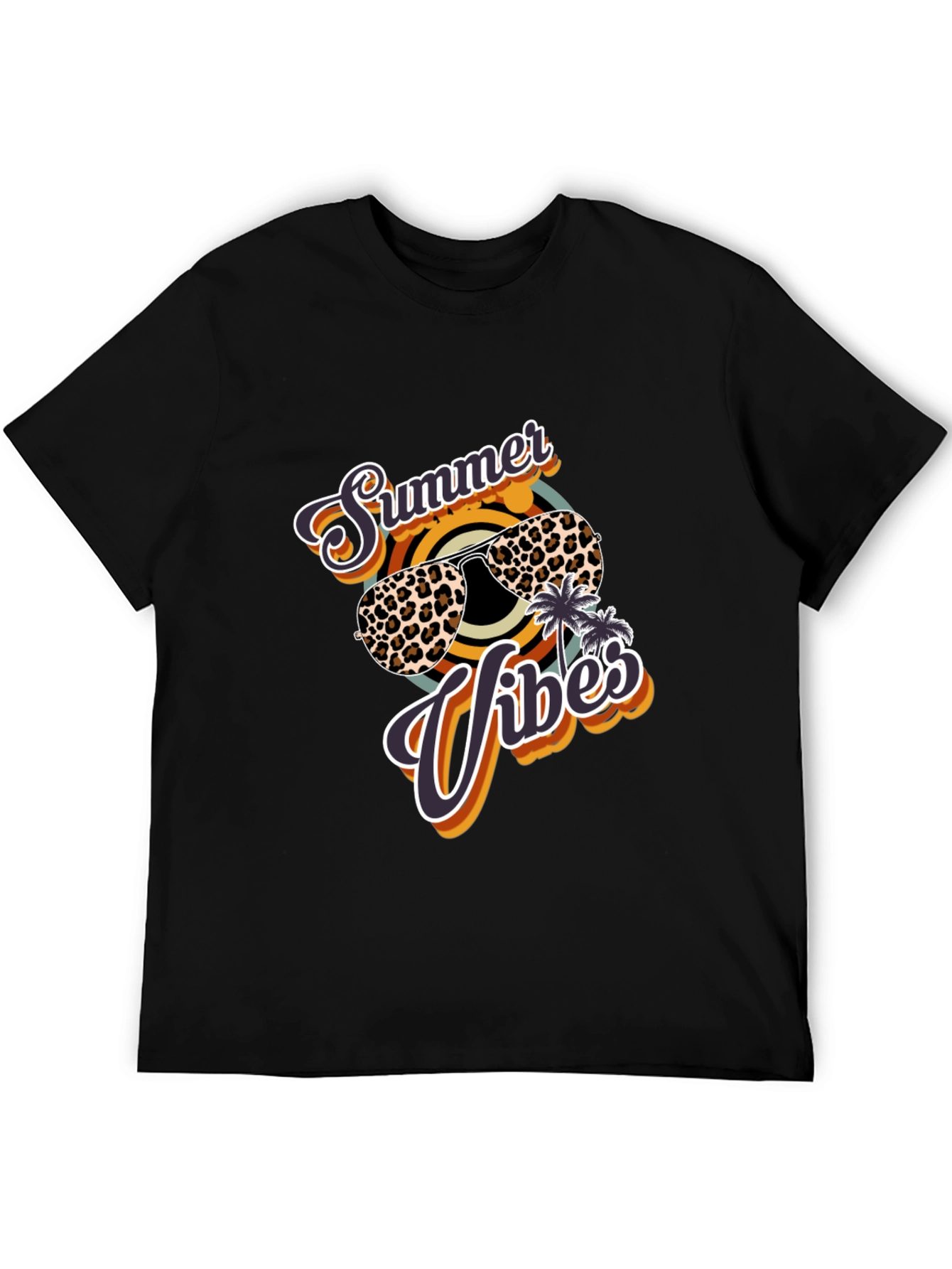 Summer Vibes Leopard Print T-Shirt