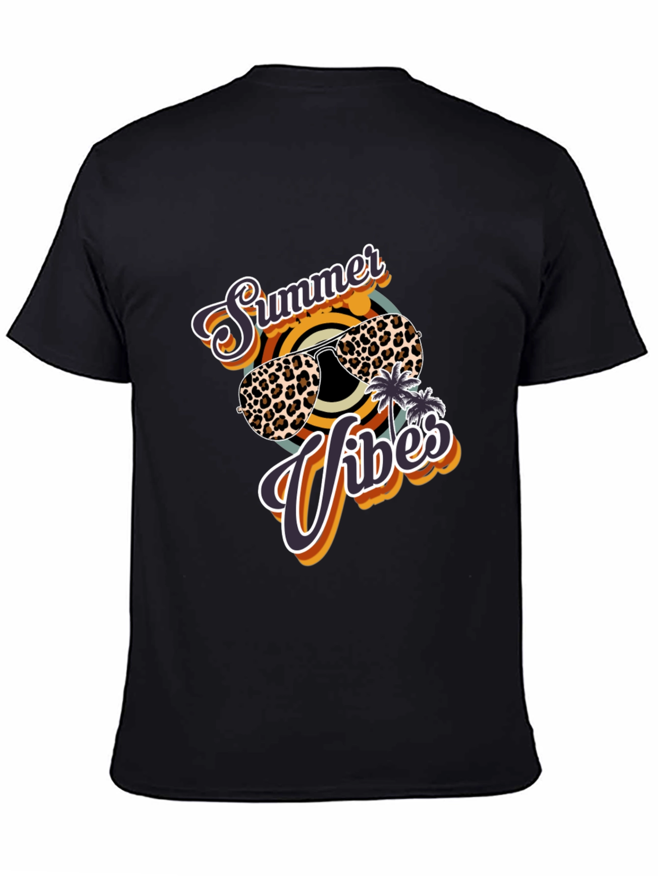 Summer Vibes Leopard Print T-Shirt