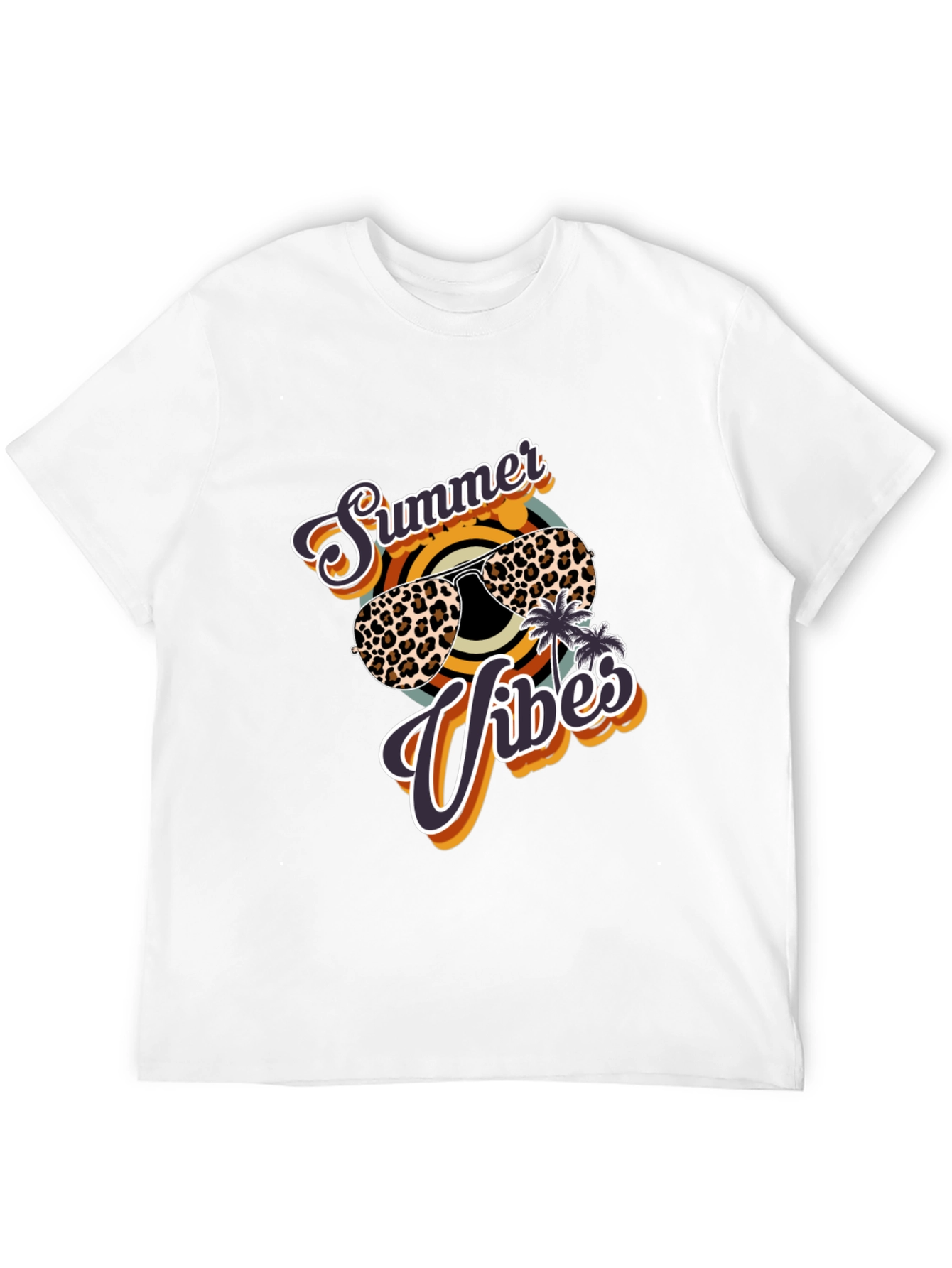 Summer Vibes Leopard Print T-Shirt