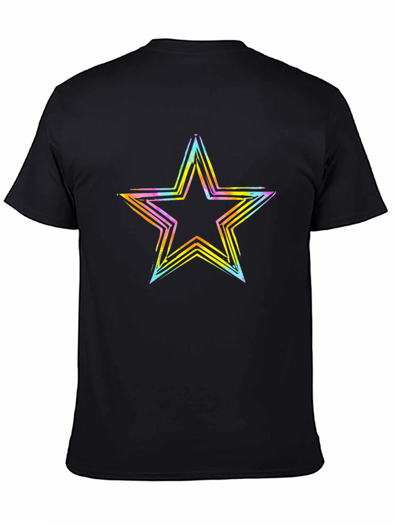 Neon Star Graphic T-Shirt - Casual Wear