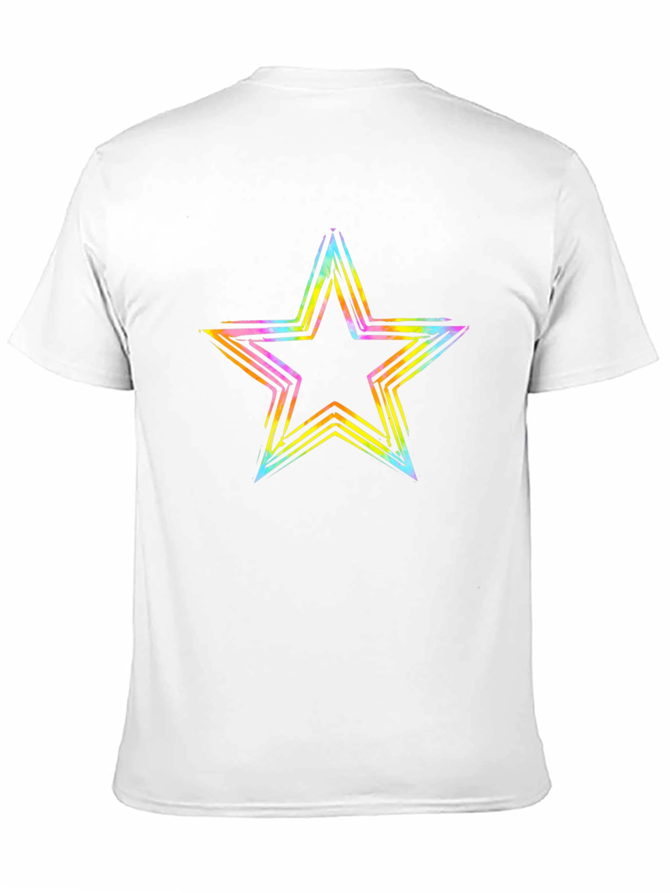 Neon Star Graphic T-Shirt - Casual Wear