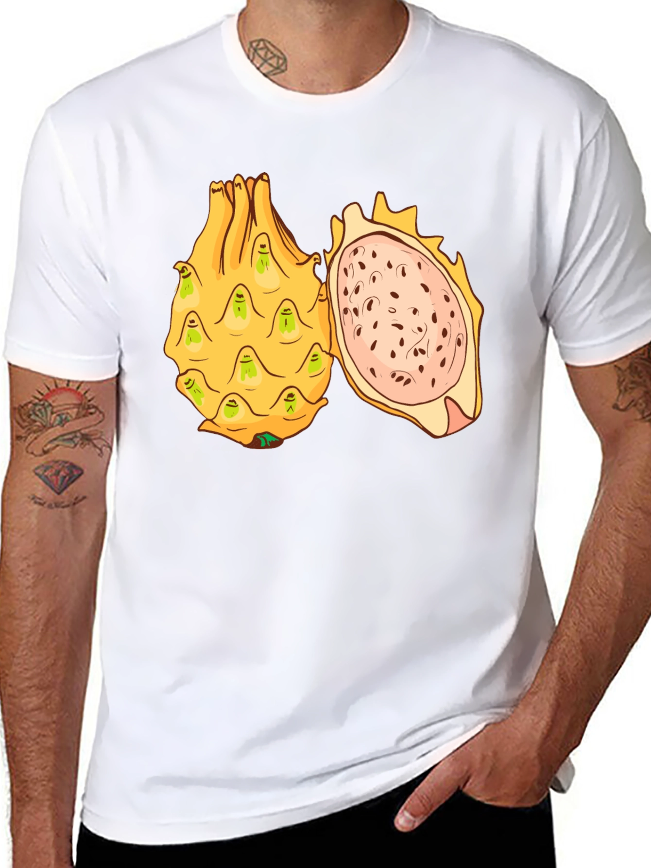 Dragon Fruit Graphic T-Shirt - Unique Fruit Design
