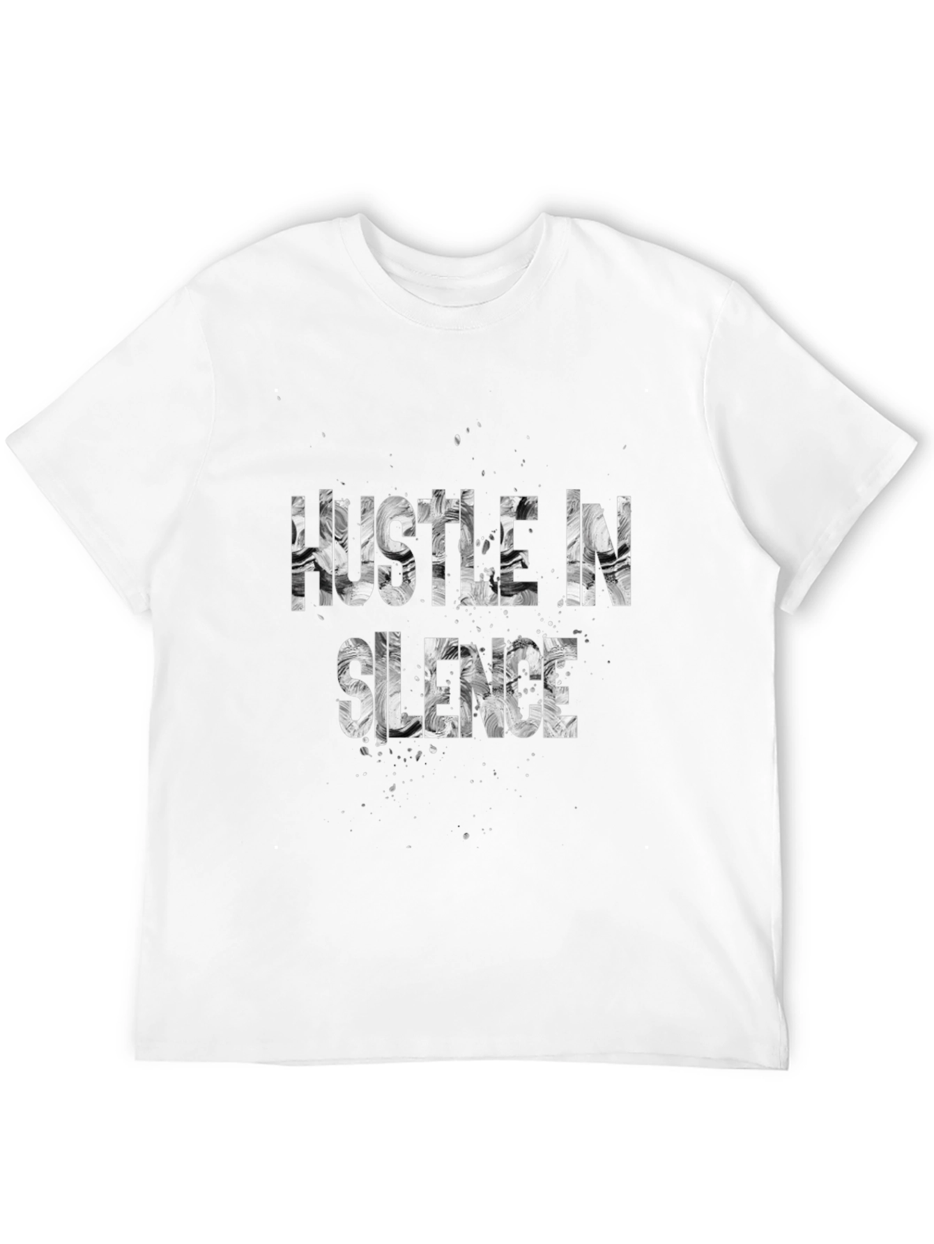 Hustle in Silence Graphic T-Shirt - Black