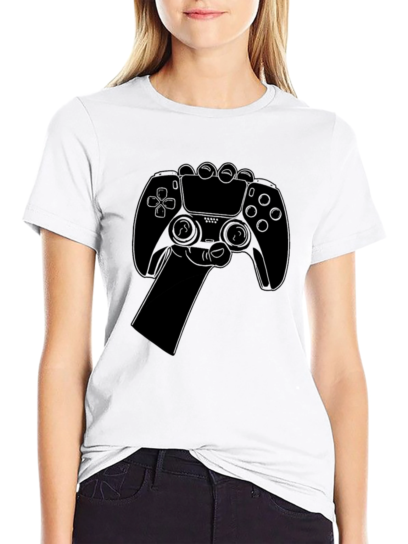 Gamer Controller Graphic Tee - Black