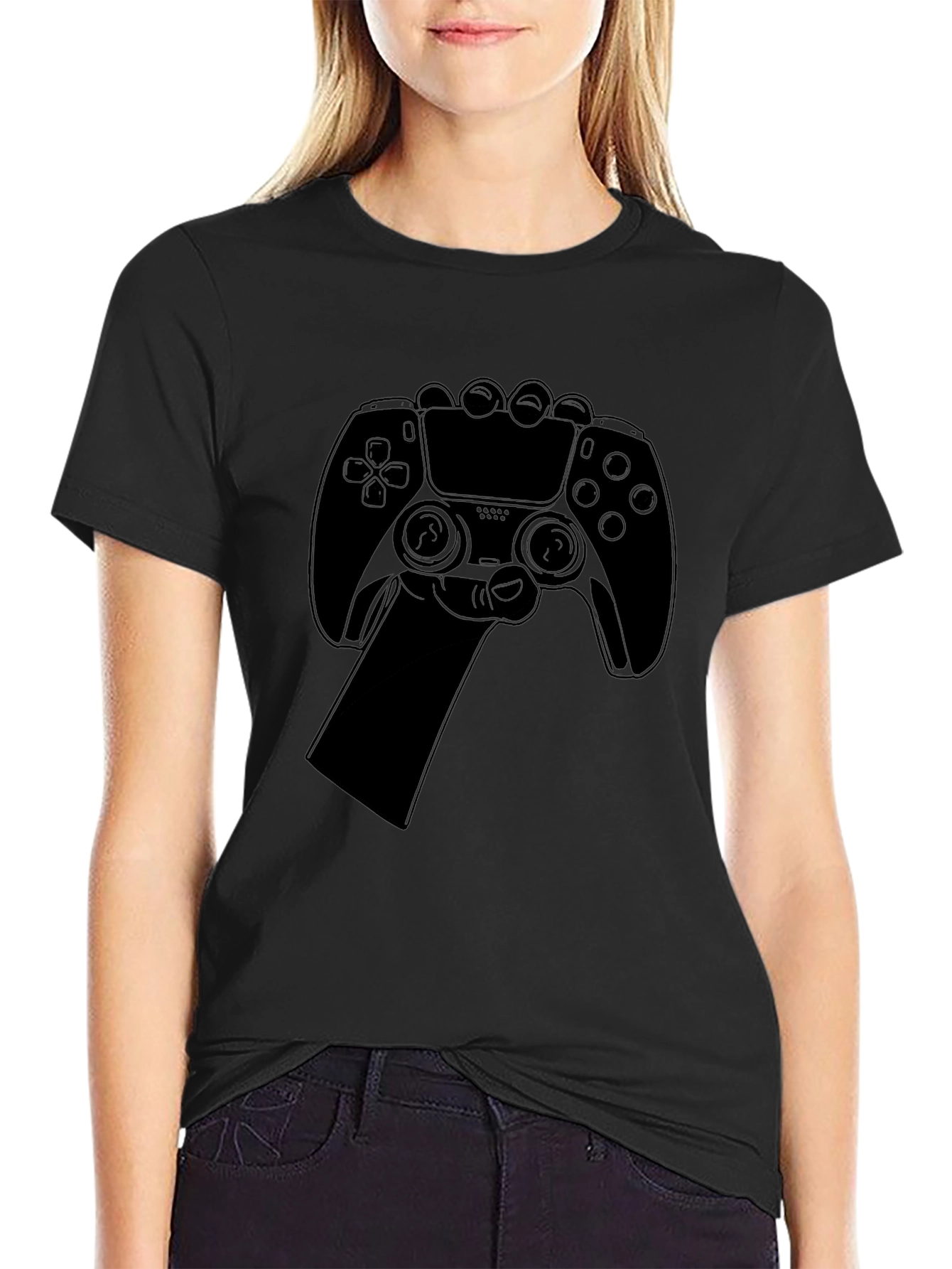 Gamer Controller Graphic Tee - Black