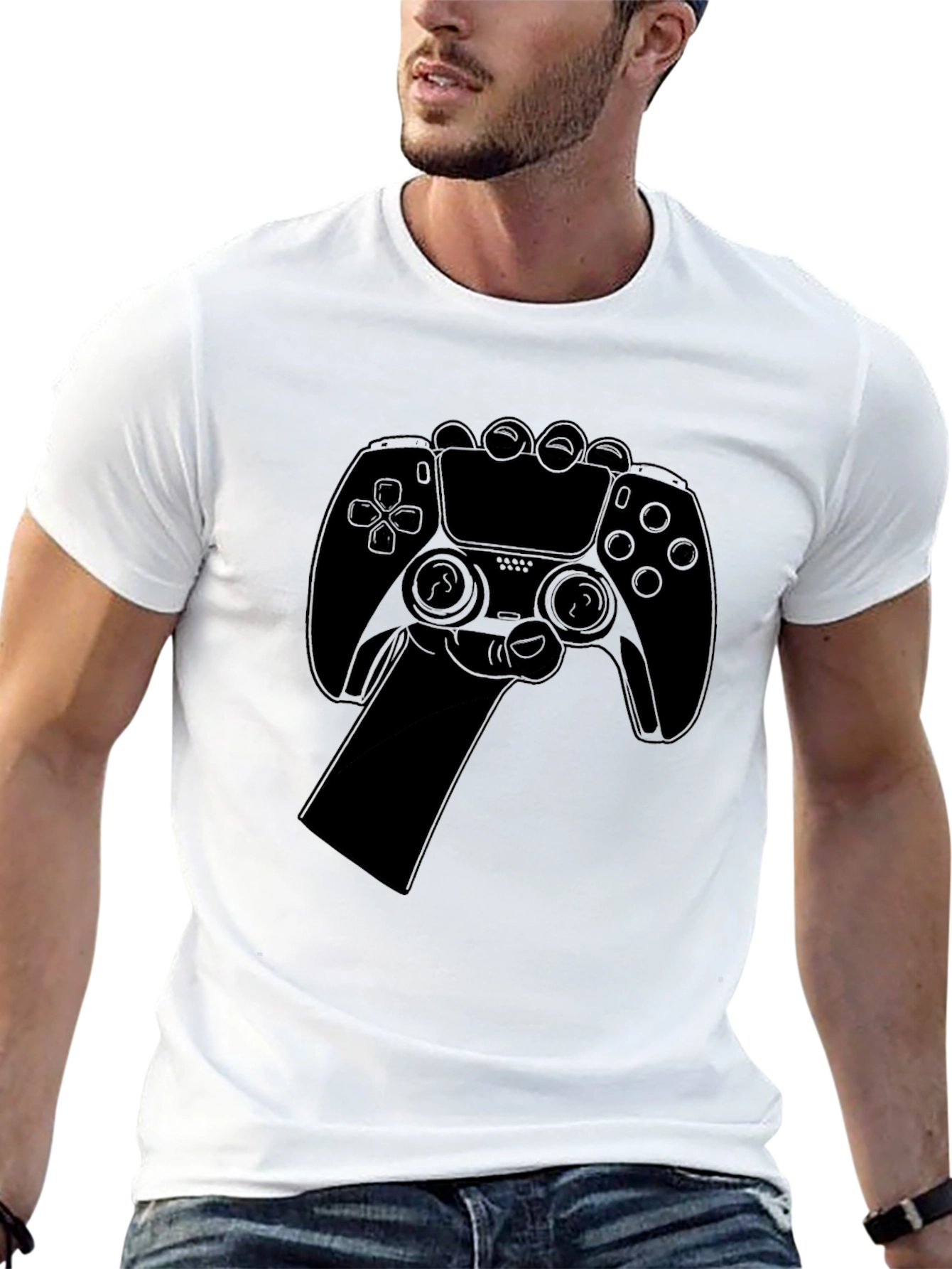 Gamer Controller Graphic Tee - Black
