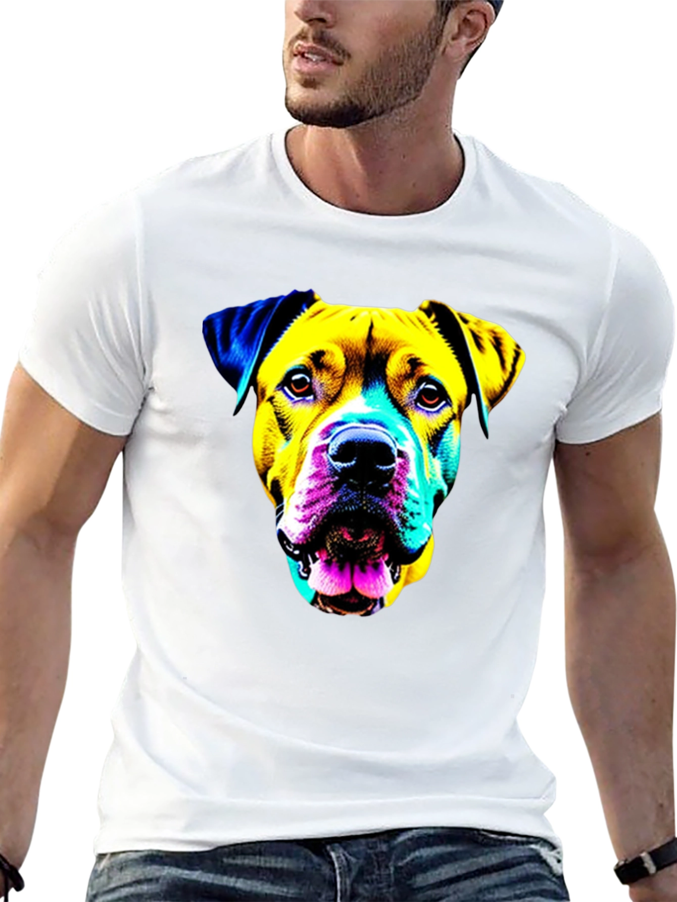 Dog Pop Art T-Shirt - Black Graphic Tee