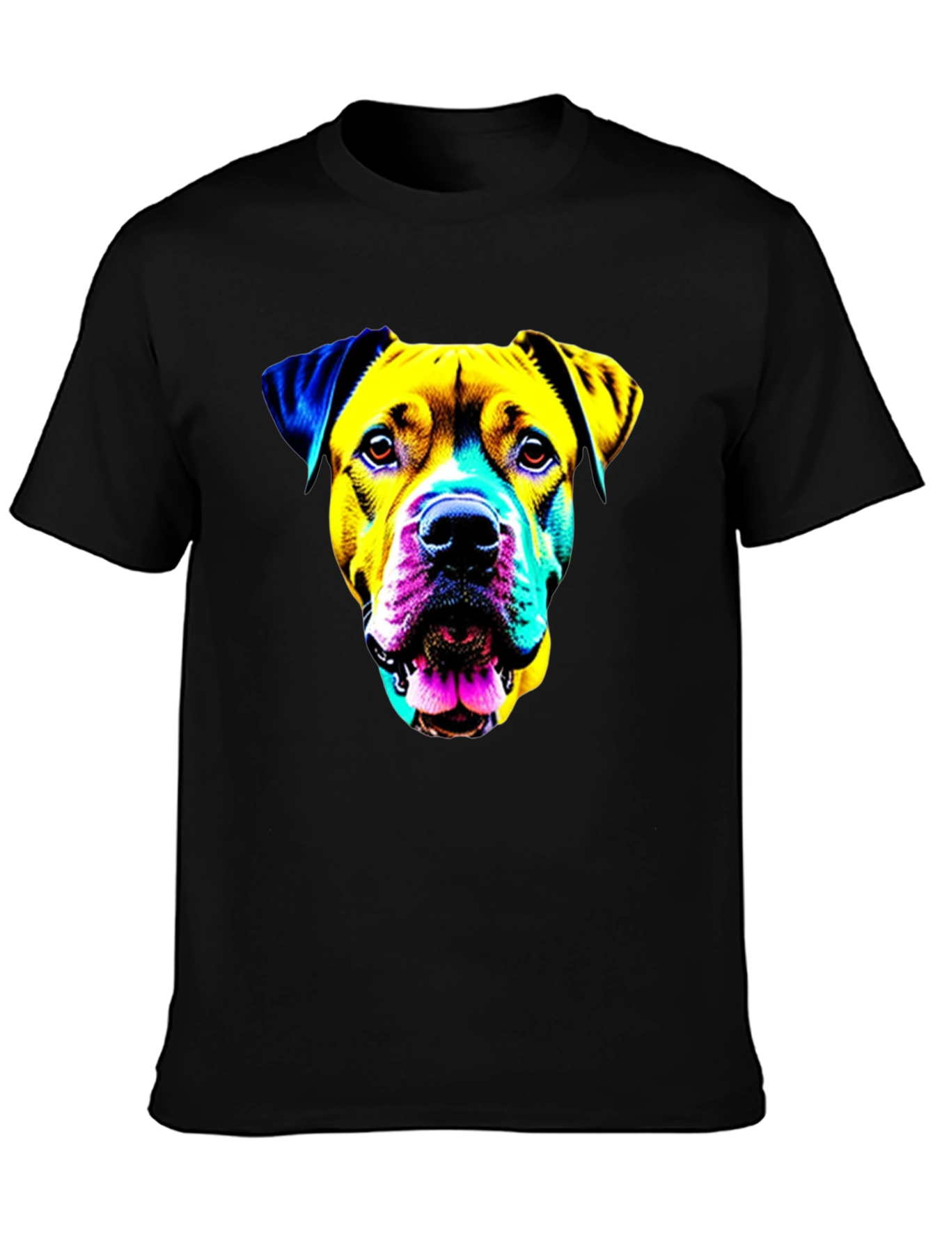 Dog Pop Art T-Shirt - Black Graphic Tee