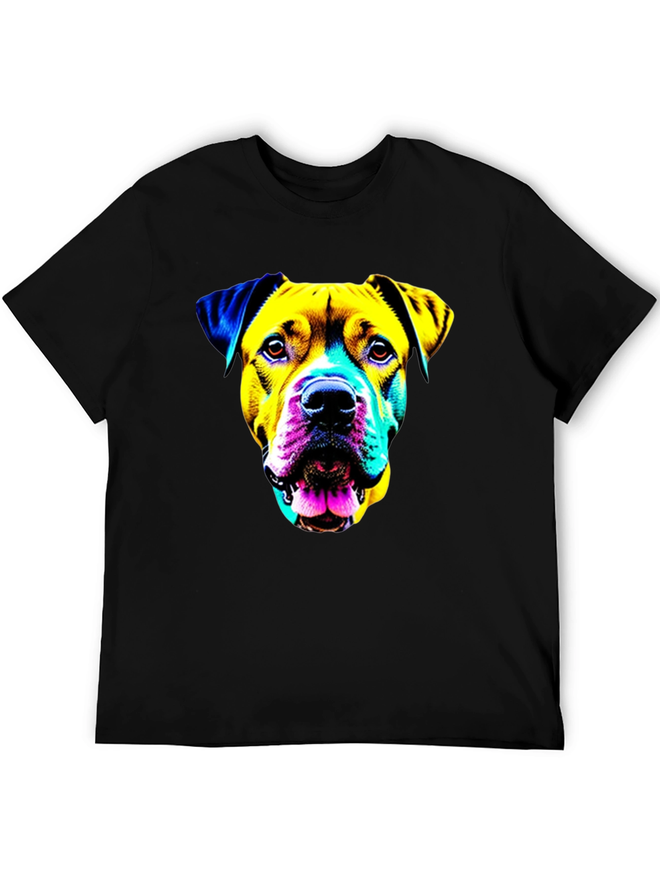 Dog Pop Art T-Shirt - Black Graphic Tee
