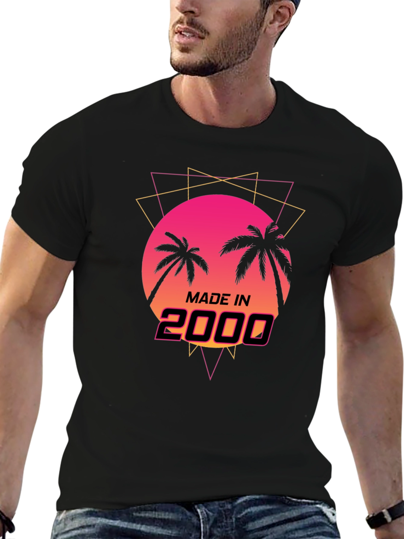 Retro Made in 2000 Palm Tree Graphic Tee