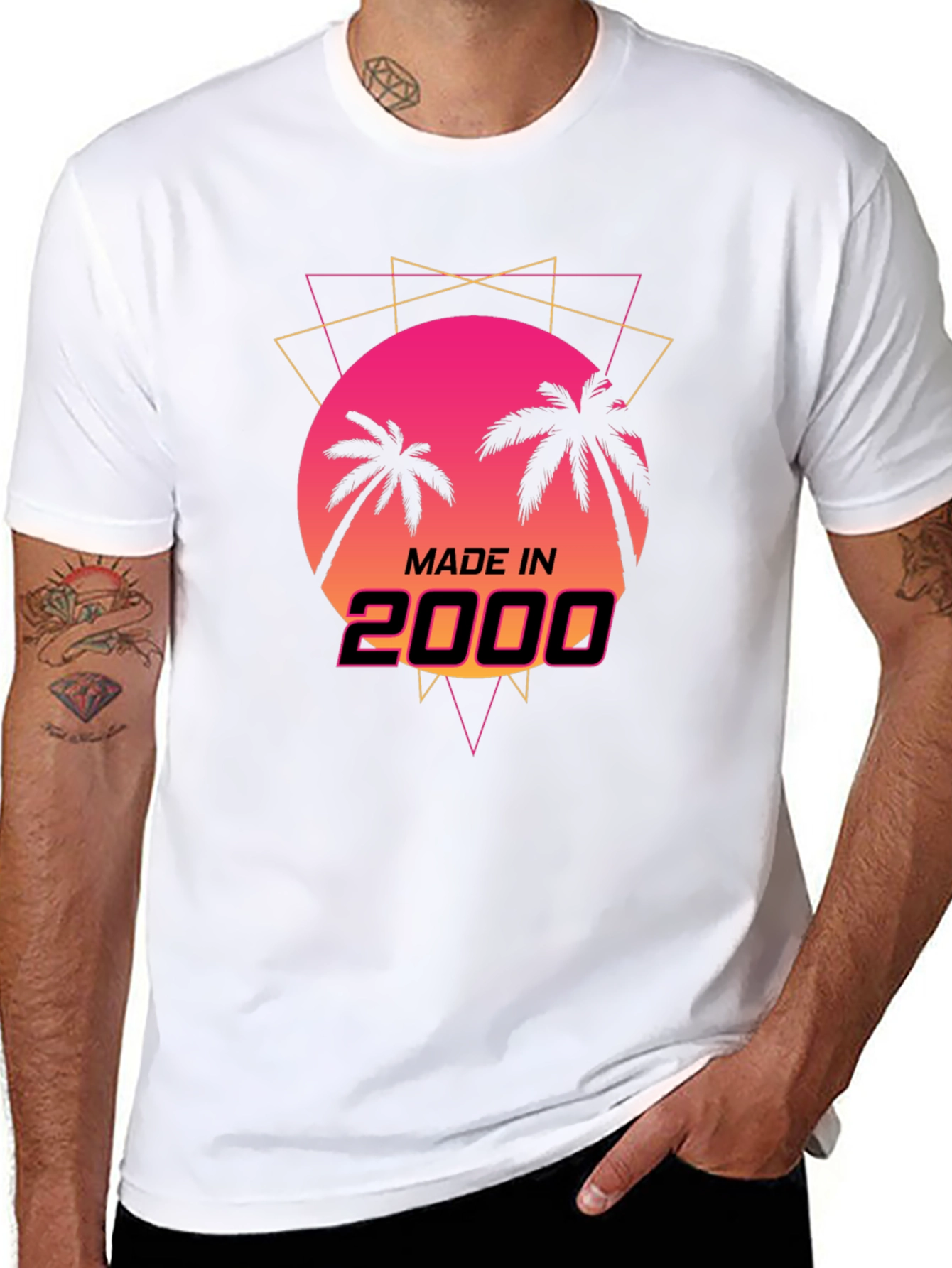 Retro Made in 2000 Palm Tree Graphic Tee