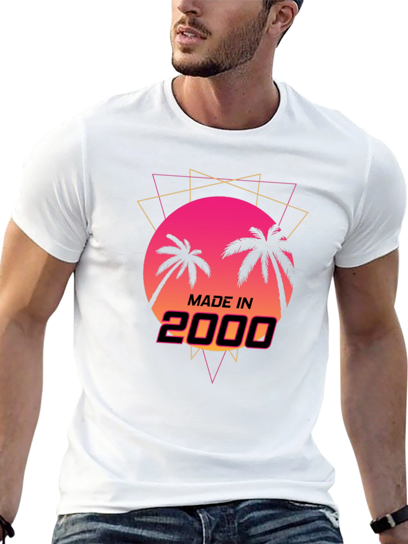 Retro Made in 2000 Palm Tree Graphic Tee