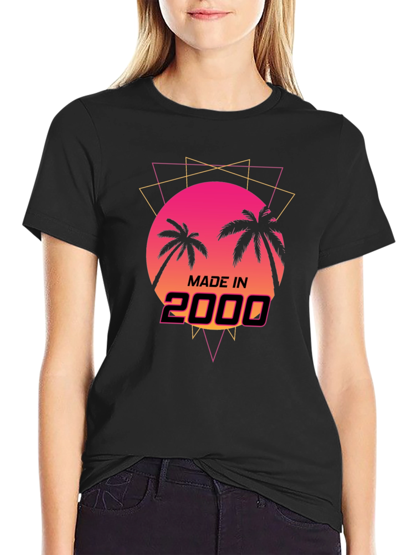 Retro Made in 2000 Palm Tree Graphic Tee