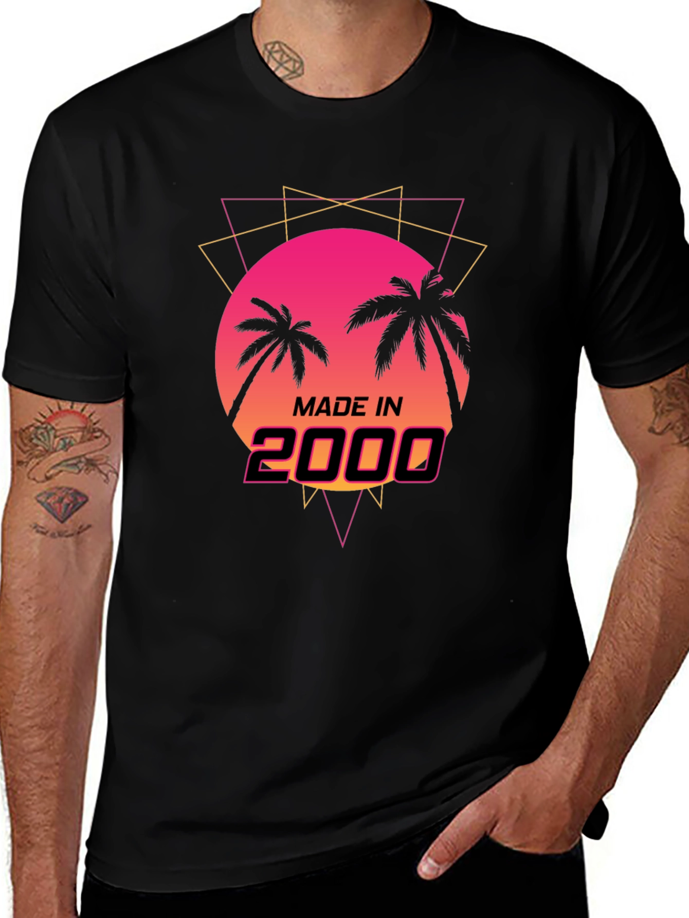 Retro Made in 2000 Palm Tree Graphic Tee