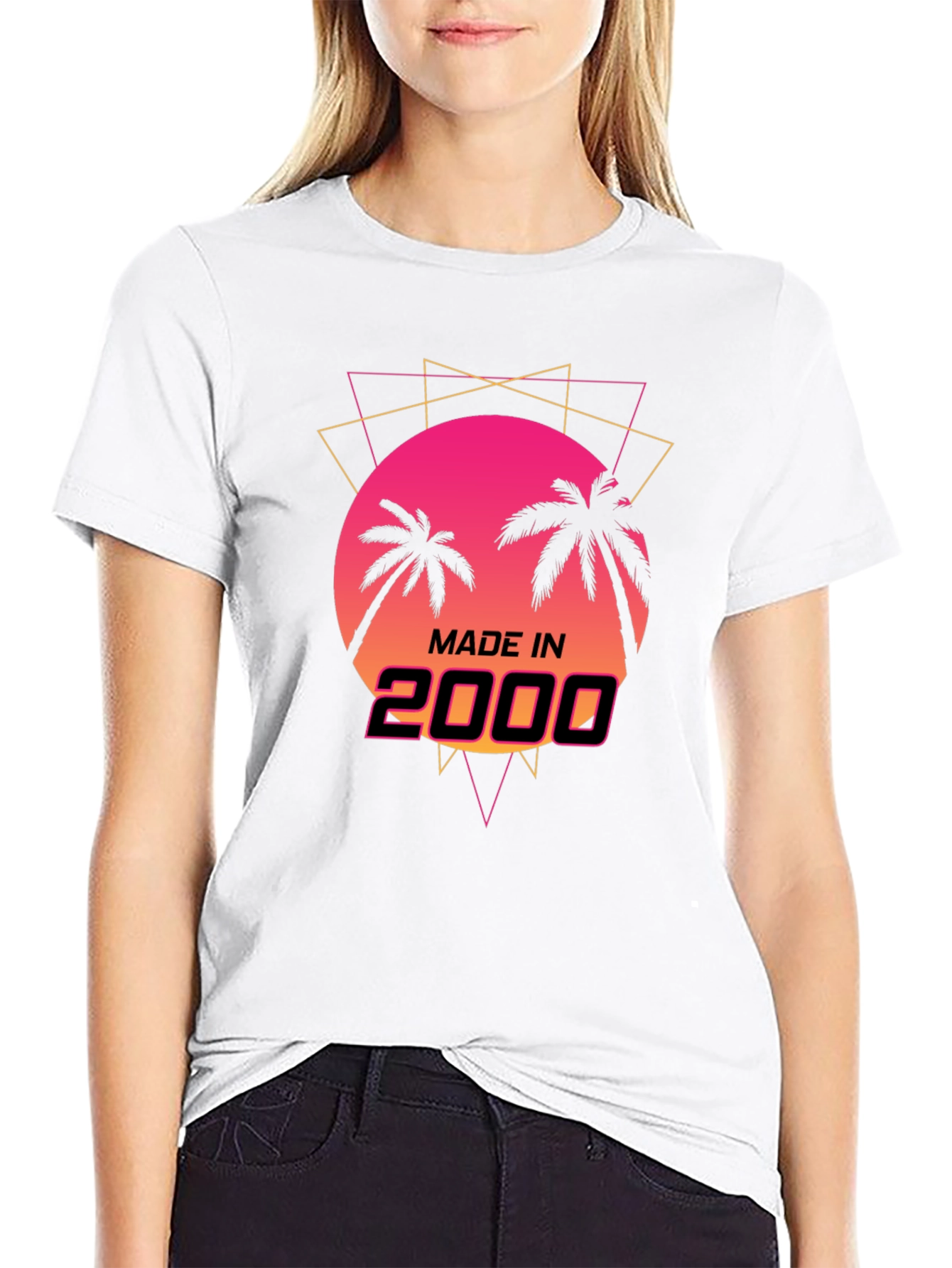 Retro Made in 2000 Palm Tree Graphic Tee