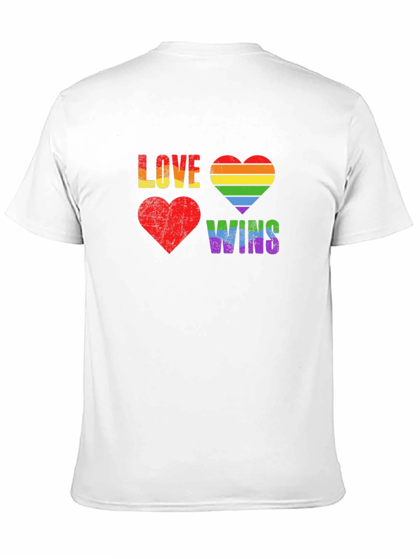 Love Wins Rainbow Heart Graphic Tee