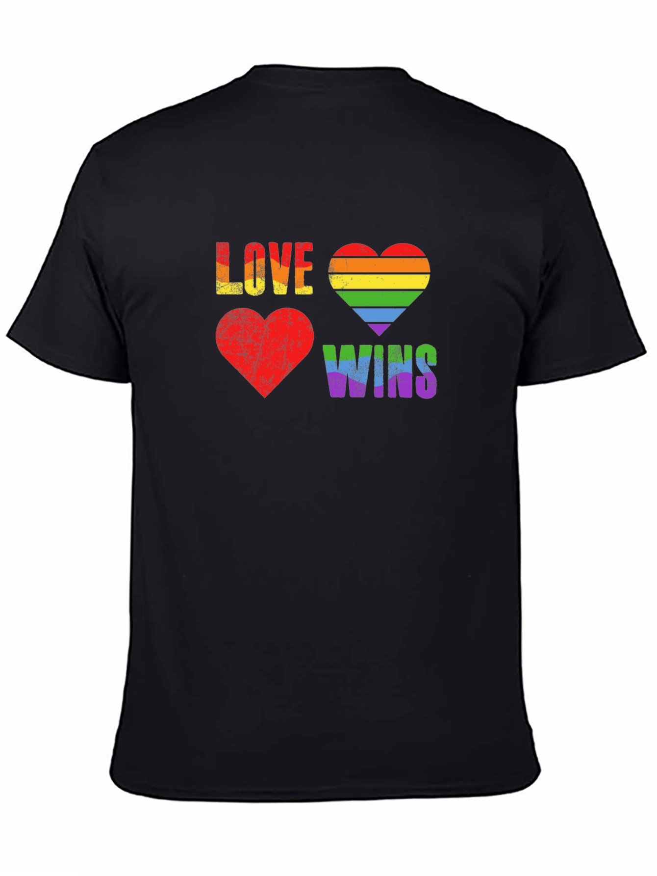 Love Wins Rainbow Heart Graphic Tee