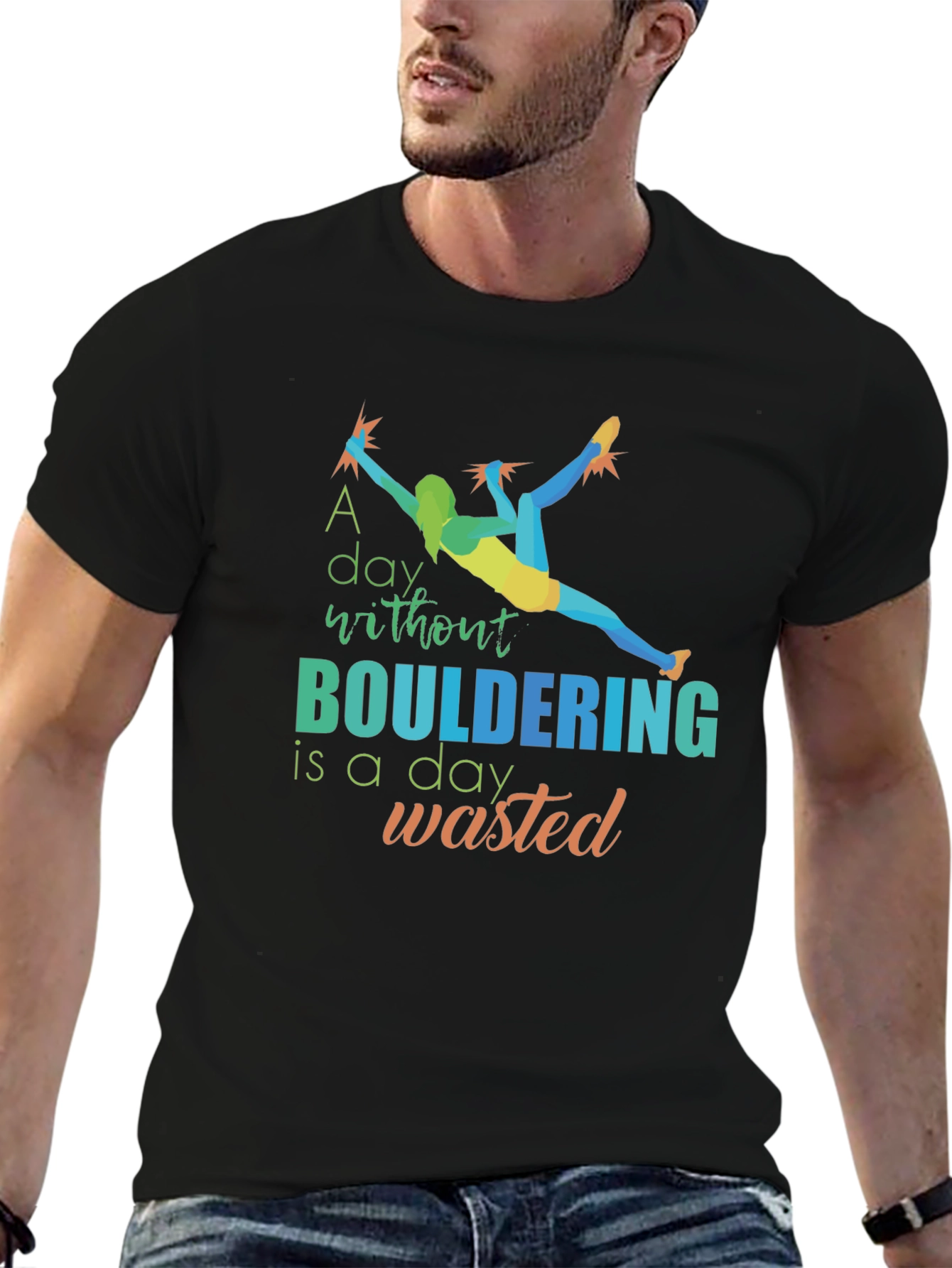 Bouldering T-Shirt - Climbing Design - Graphic Tee