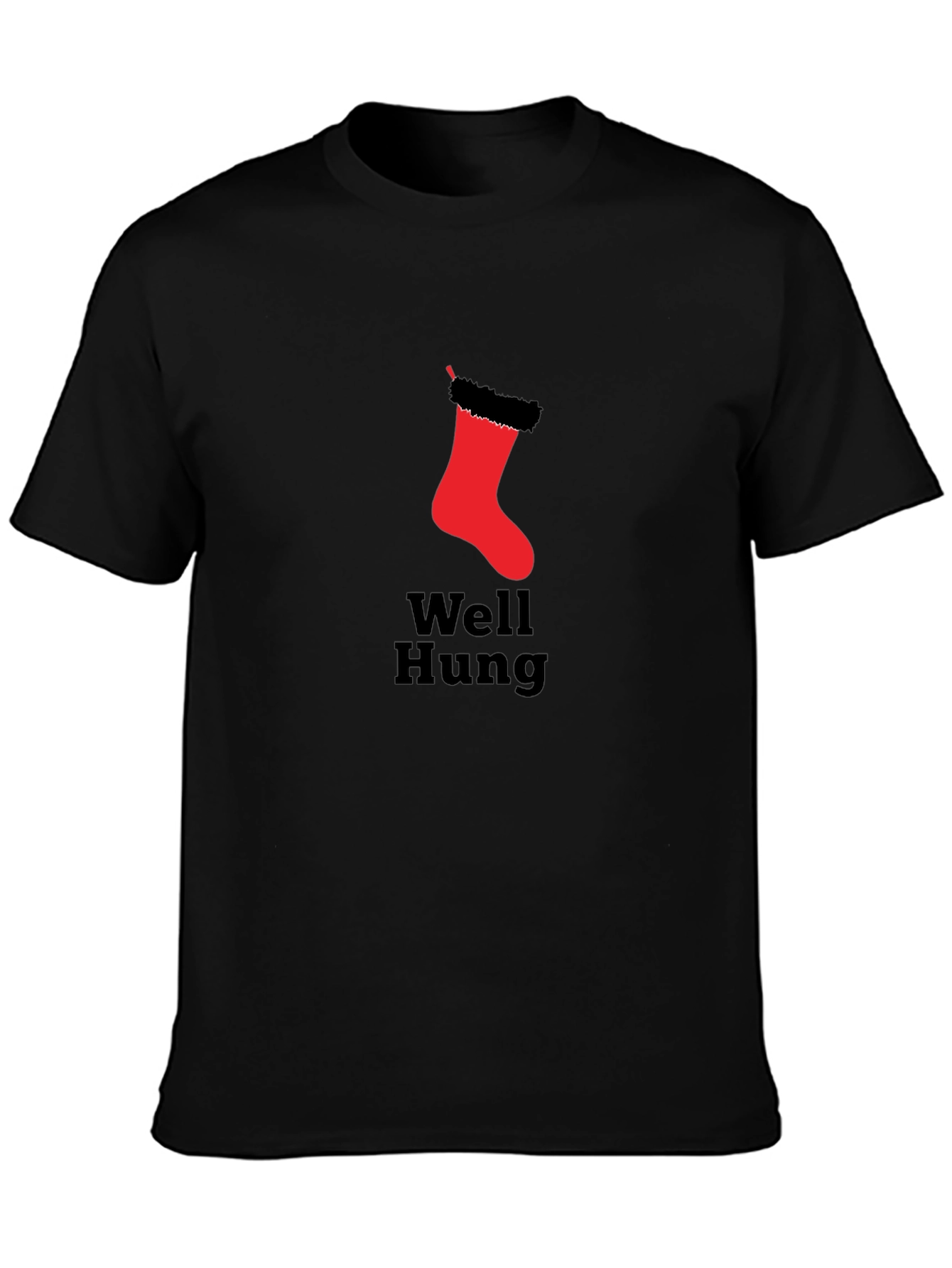 Well Hung Christmas Stocking Graphic T-Shirt