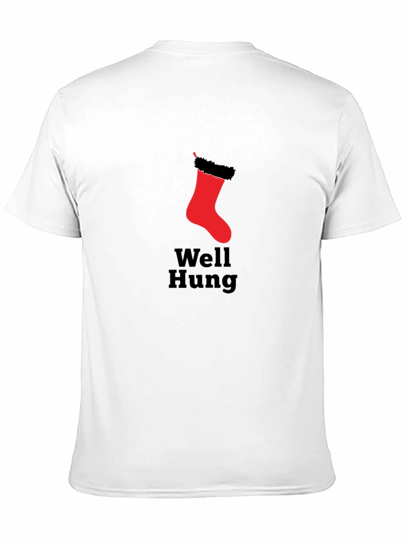 Well Hung Christmas Stocking Graphic T-Shirt