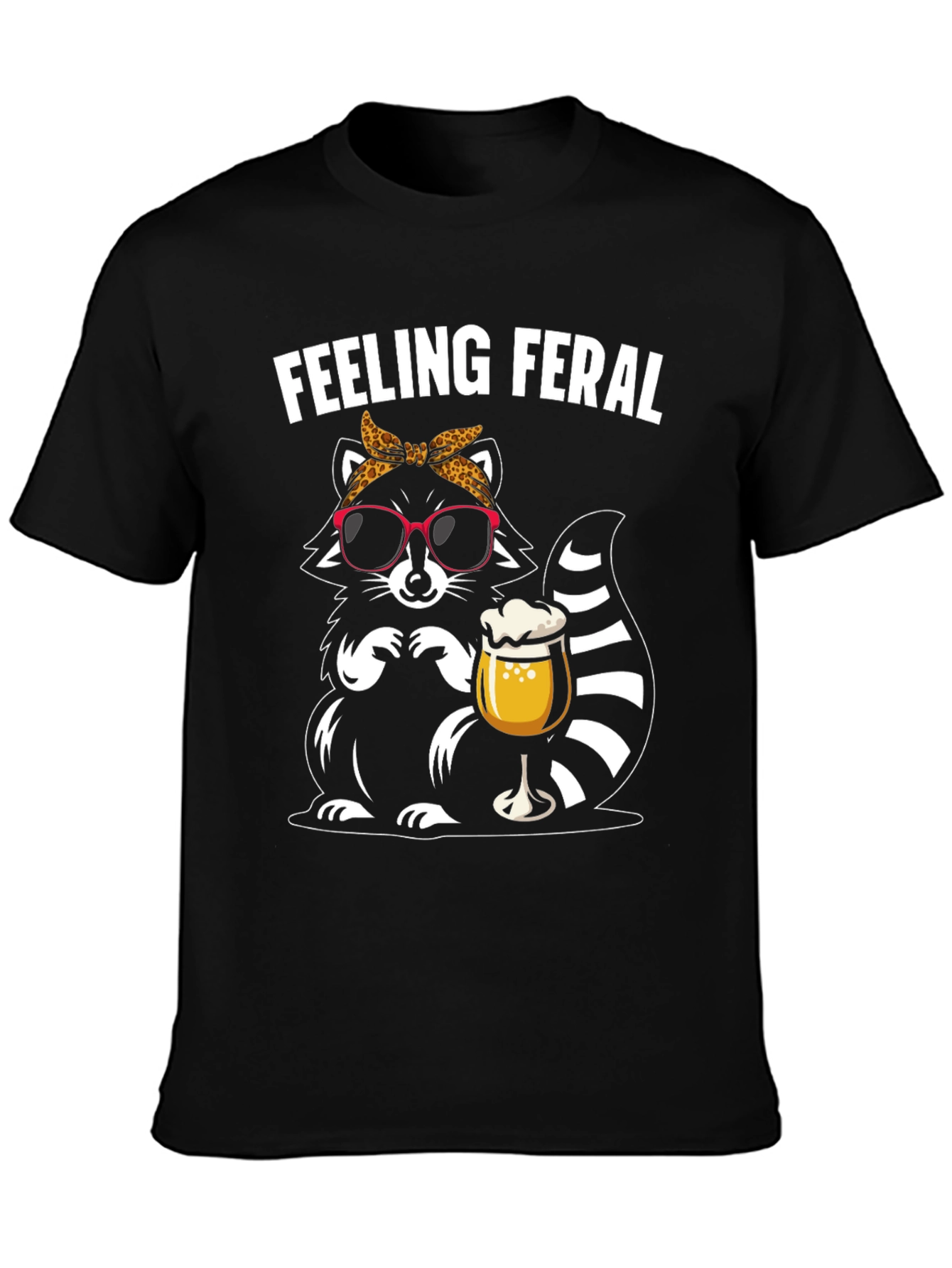Feeling Feral Raccoon Graphic T-Shirt