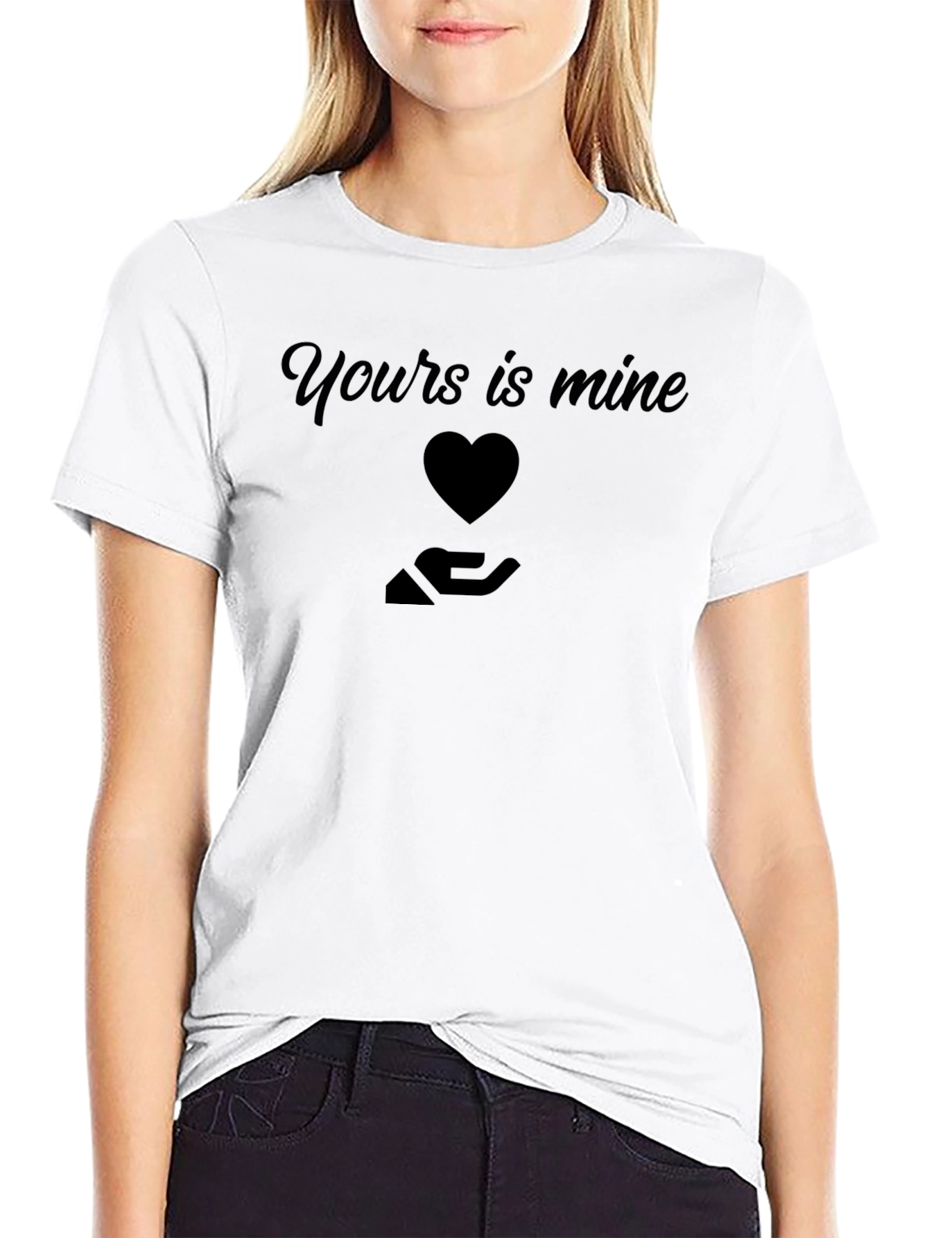 Yours is Mine Graphic Tee - Black