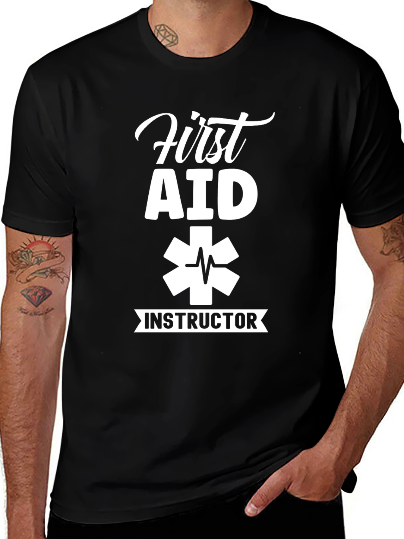 First Aid Instructor Black T-Shirt