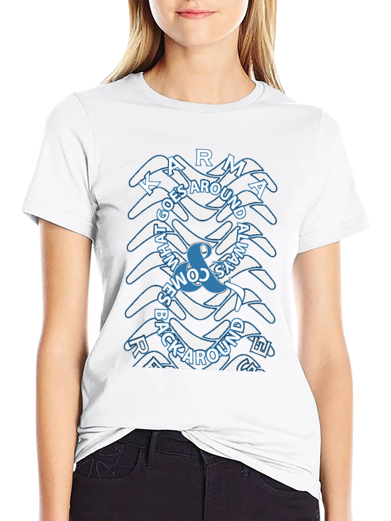 Karma Boomerang Graphic Tee - Trendy & Unique