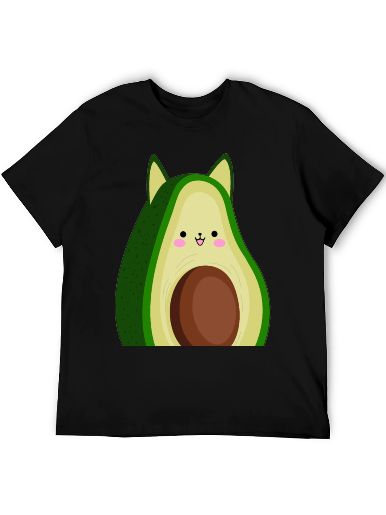 Avocado Cat Graphic Tee - Cute Kawaii Style