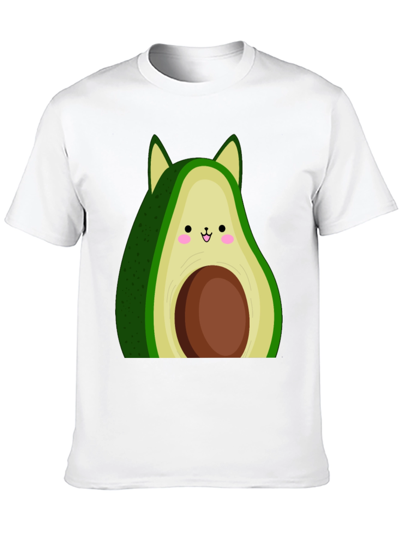Avocado Cat Graphic Tee - Cute Kawaii Style