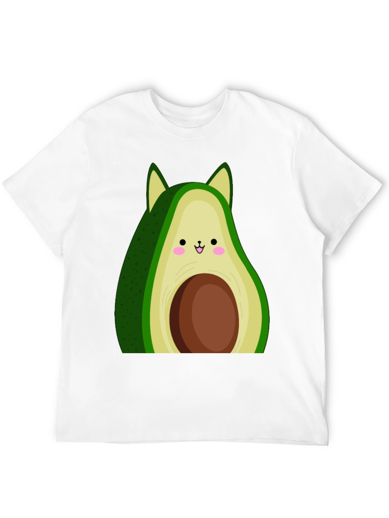 Avocado Cat Graphic Tee - Cute Kawaii Style
