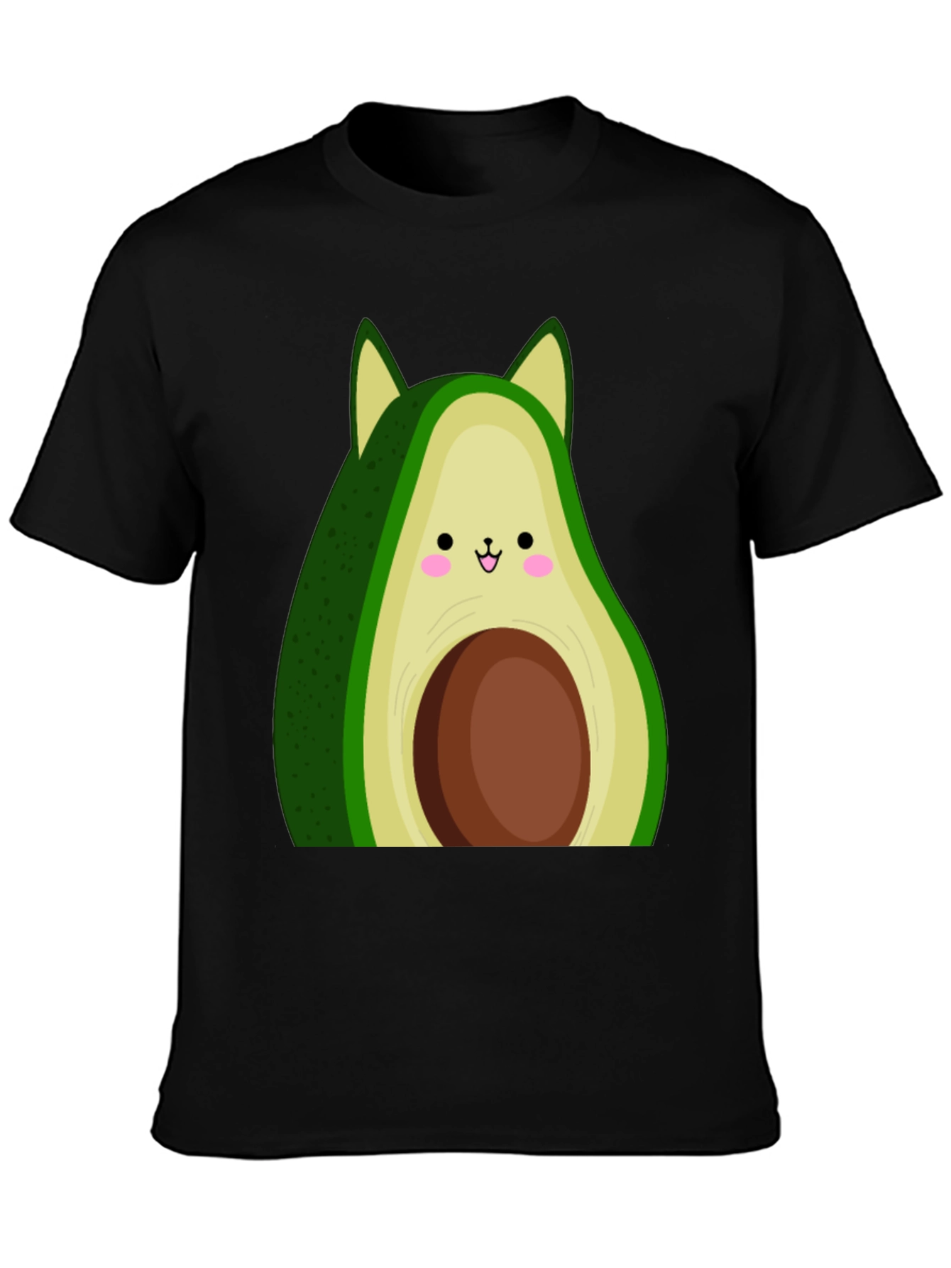 Avocado Cat Graphic Tee - Cute Kawaii Style