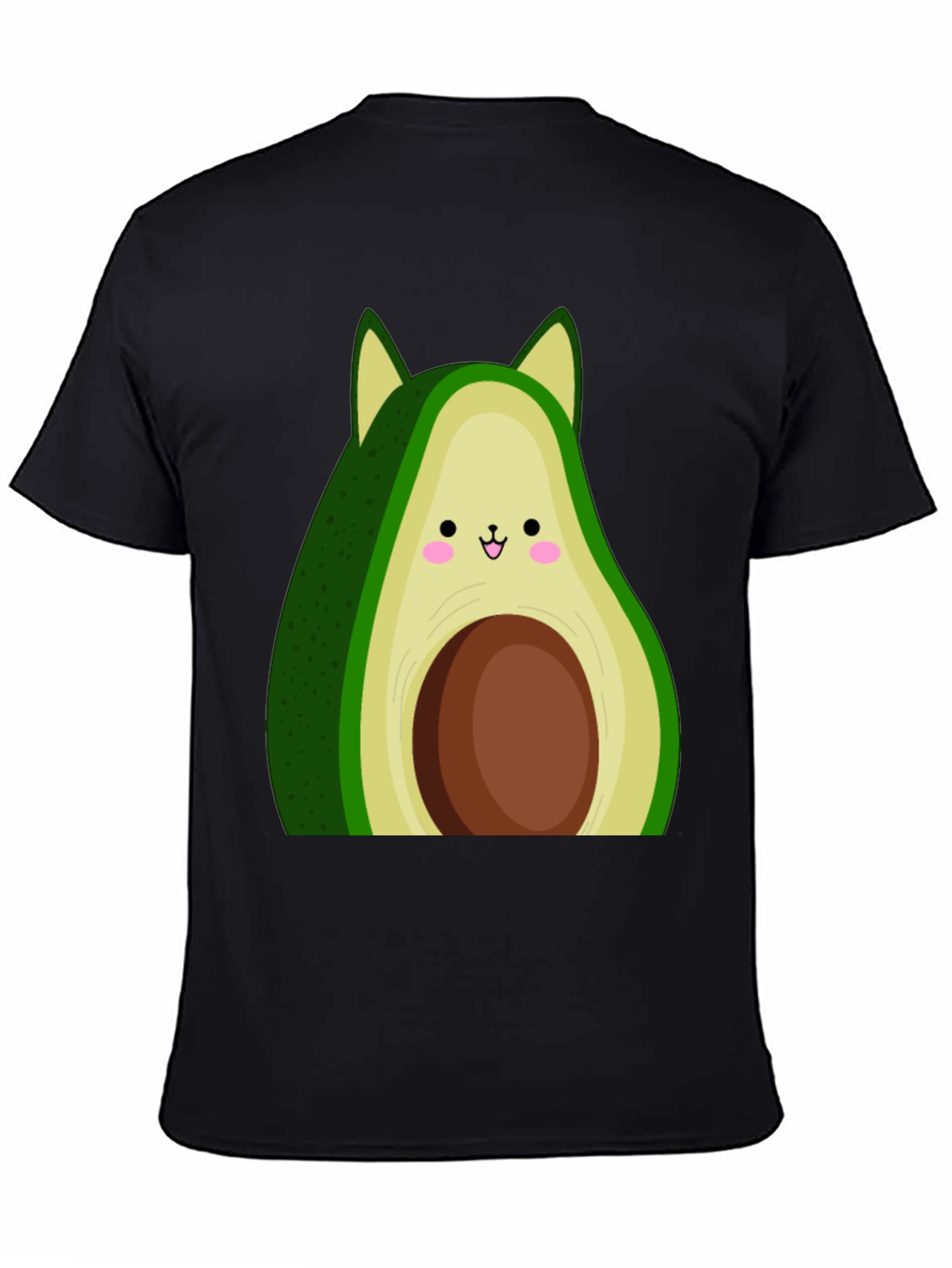 Avocado Cat Graphic Tee - Cute Kawaii Style