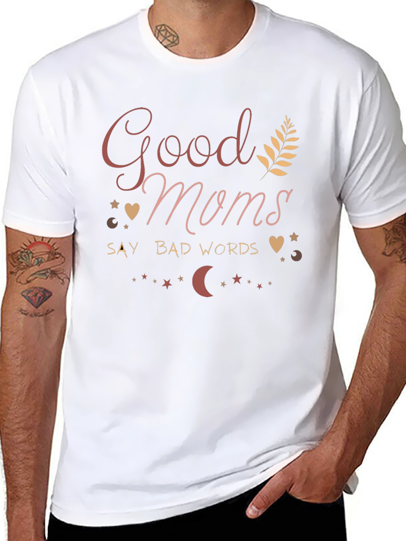 Good Moms Say Bad Words Black T-Shirt