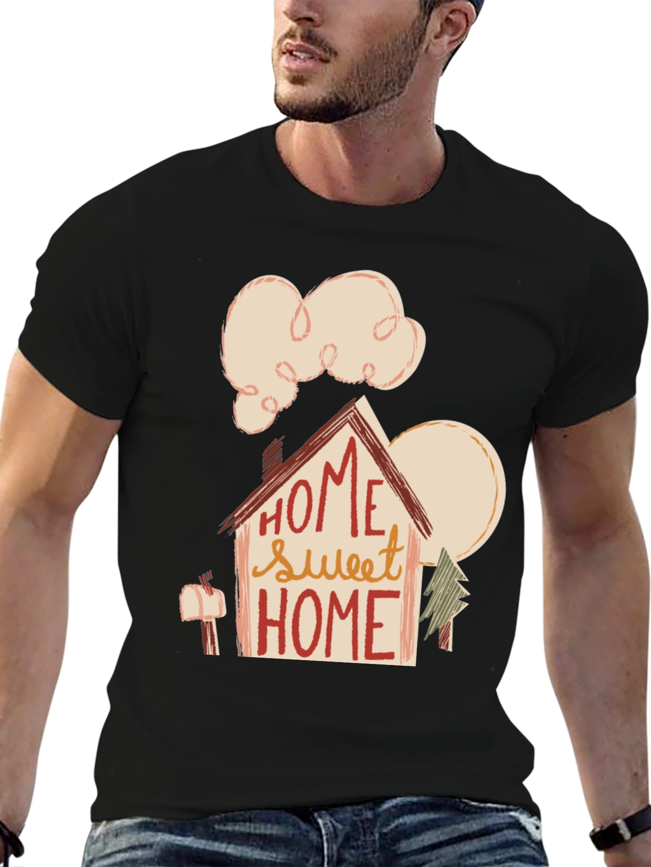Home Sweet Home Graphic T-Shirt - Cozy Style