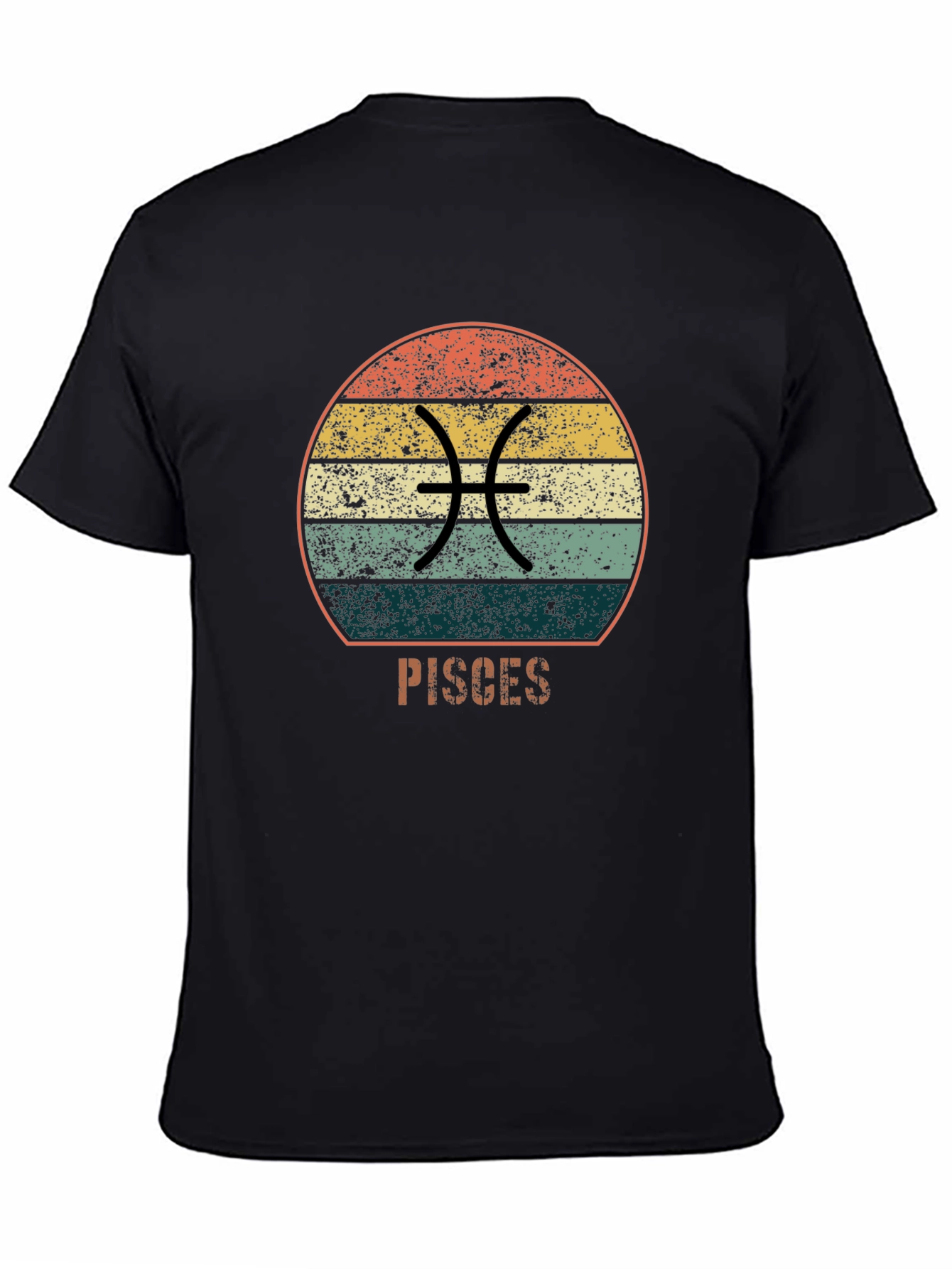 Pisces Zodiac Black T-Shirt