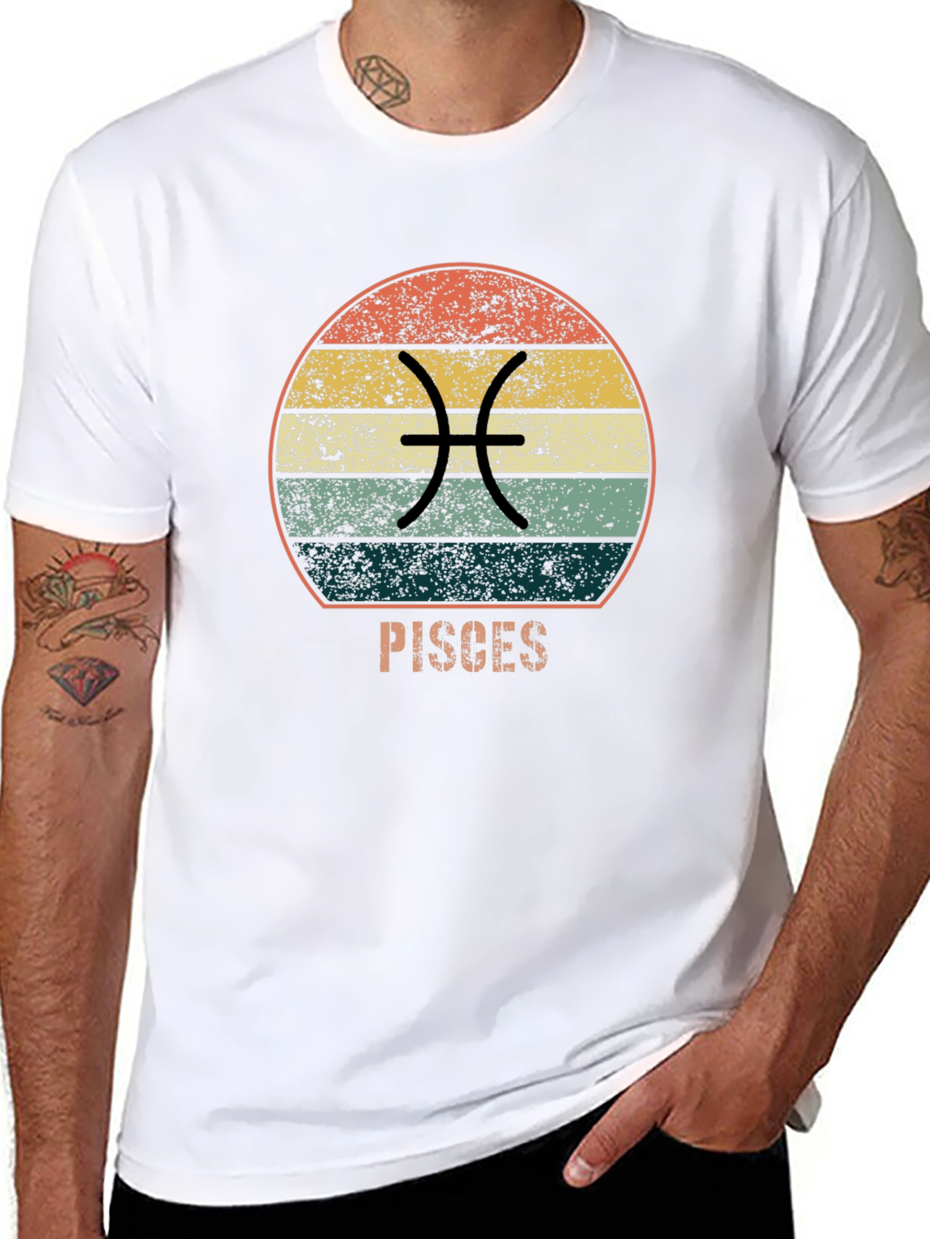 Pisces Zodiac Black T-Shirt