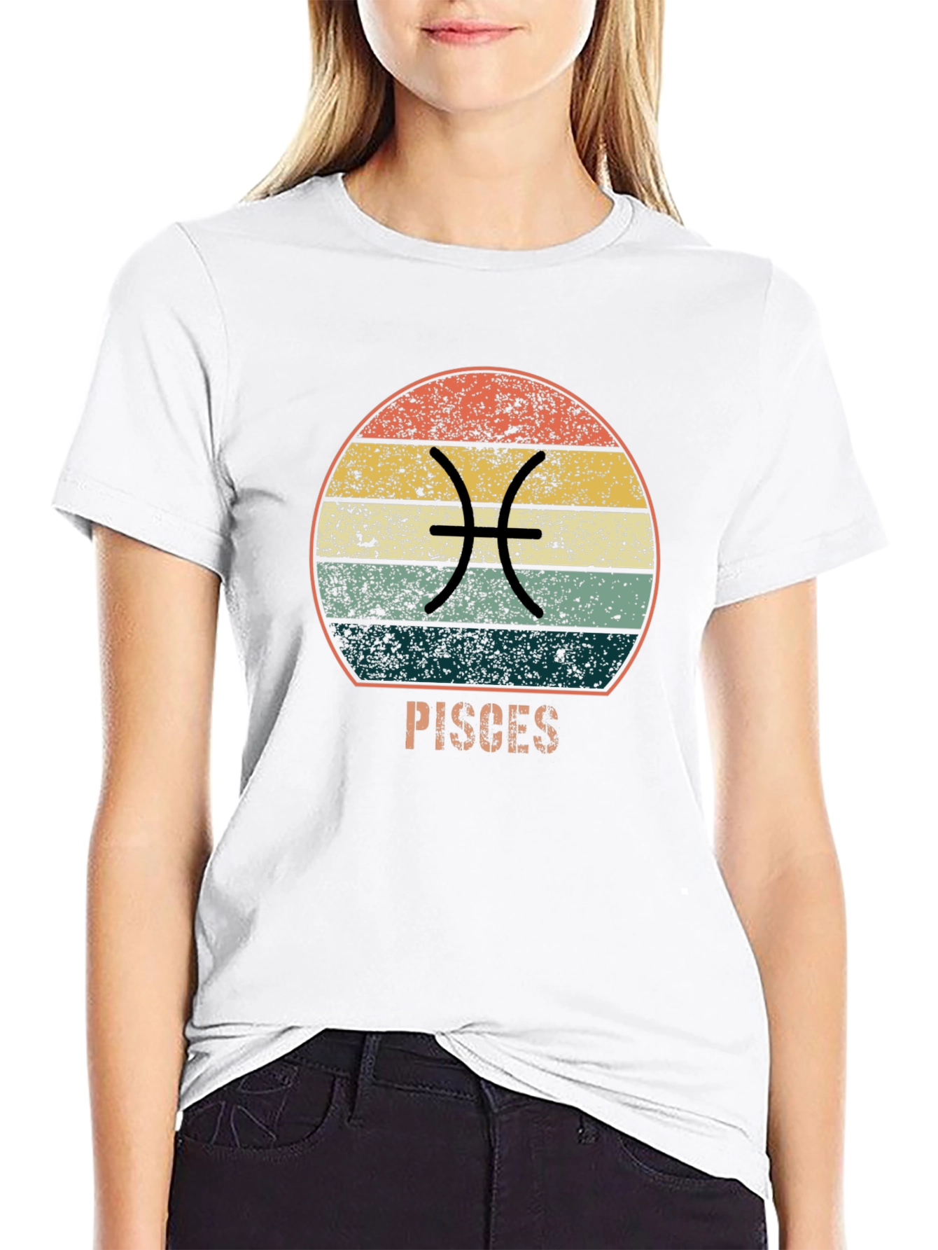 Pisces Zodiac Black T-Shirt