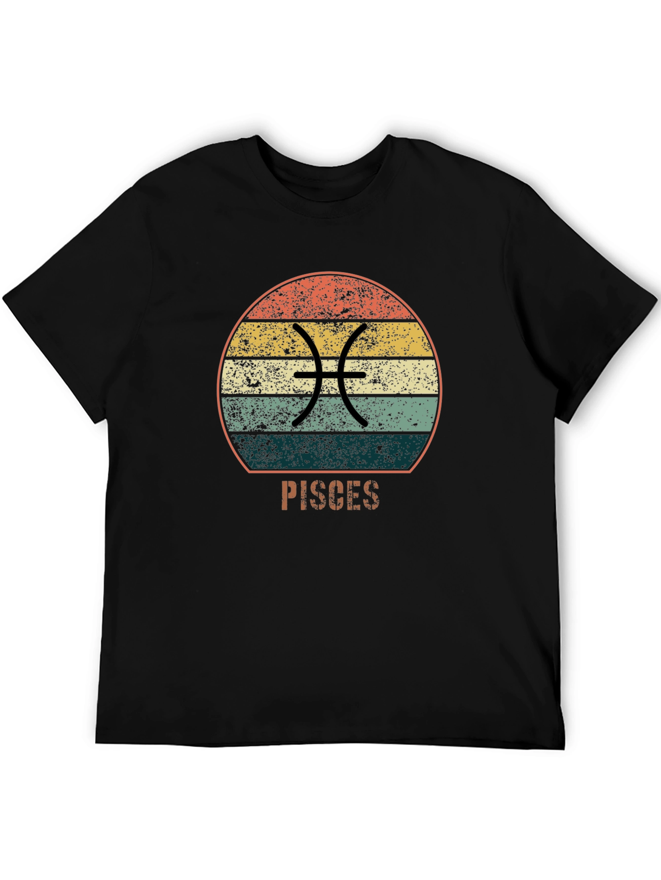 Pisces Zodiac Black T-Shirt