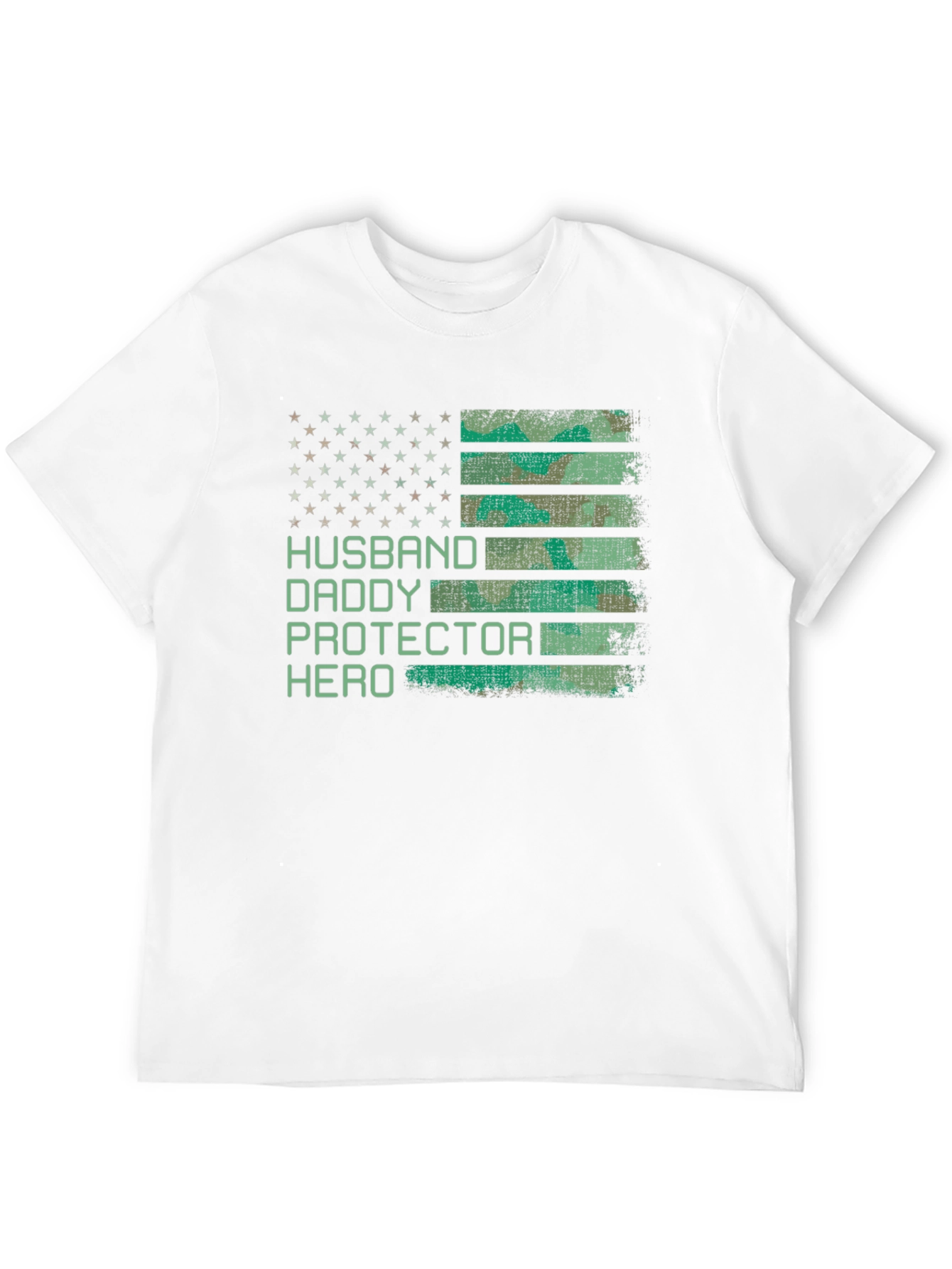 Husband Daddy Protector Hero Patriotic T-Shirt