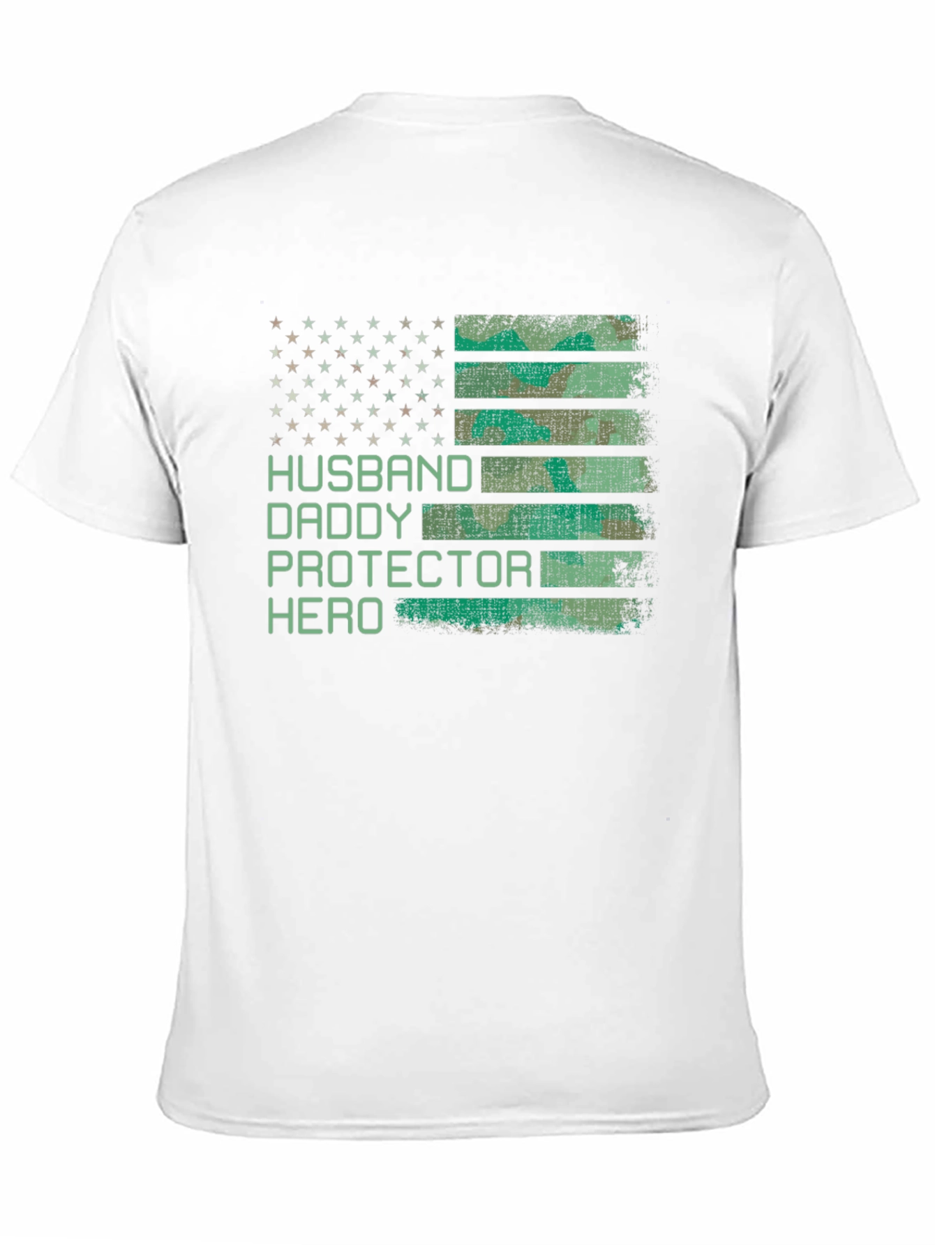 Husband Daddy Protector Hero Patriotic T-Shirt