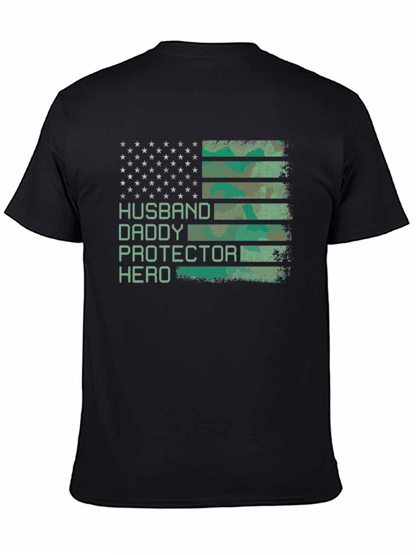 Husband Daddy Protector Hero Patriotic T-Shirt