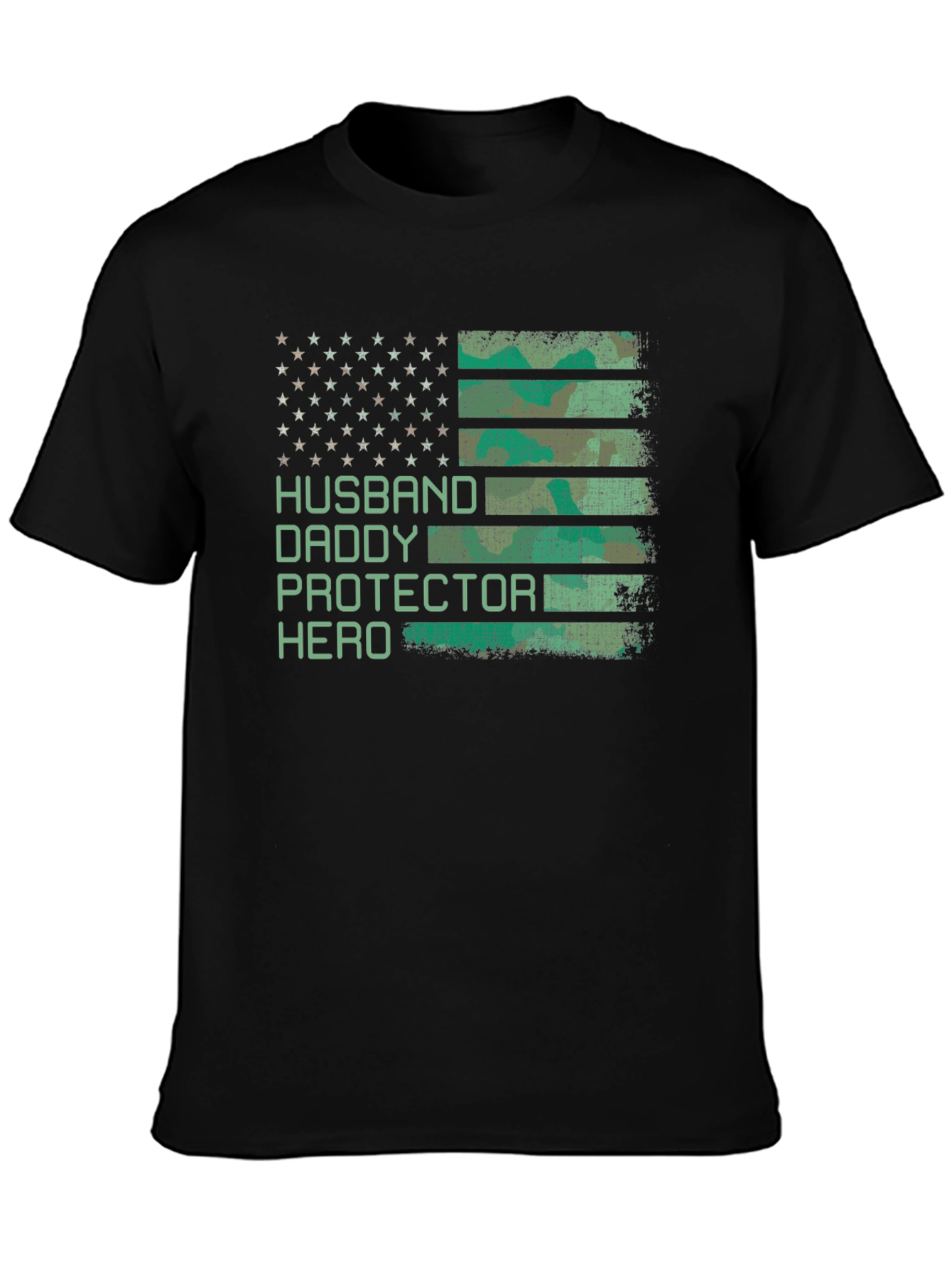 Husband Daddy Protector Hero Patriotic T-Shirt