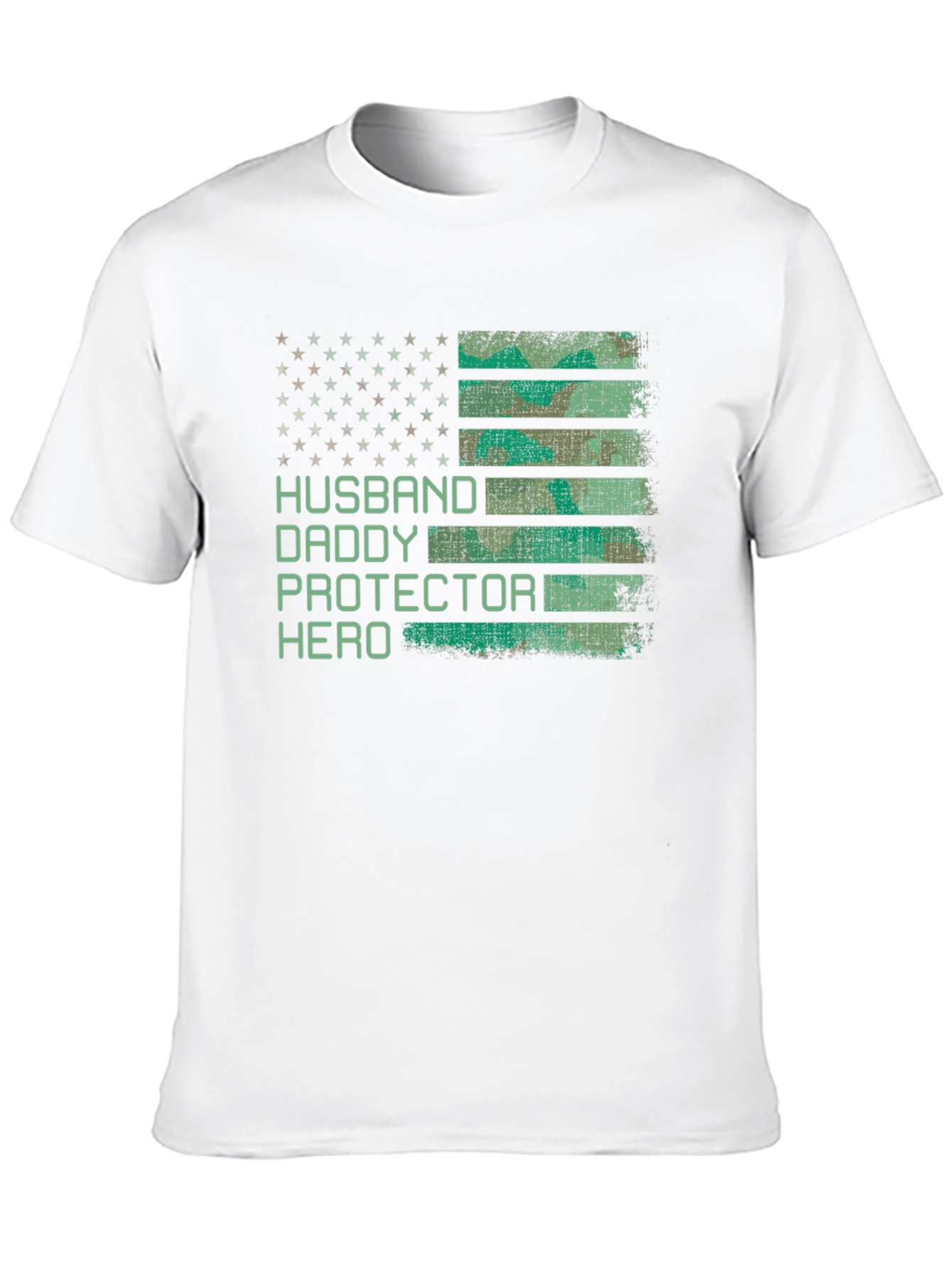 Husband Daddy Protector Hero Patriotic T-Shirt