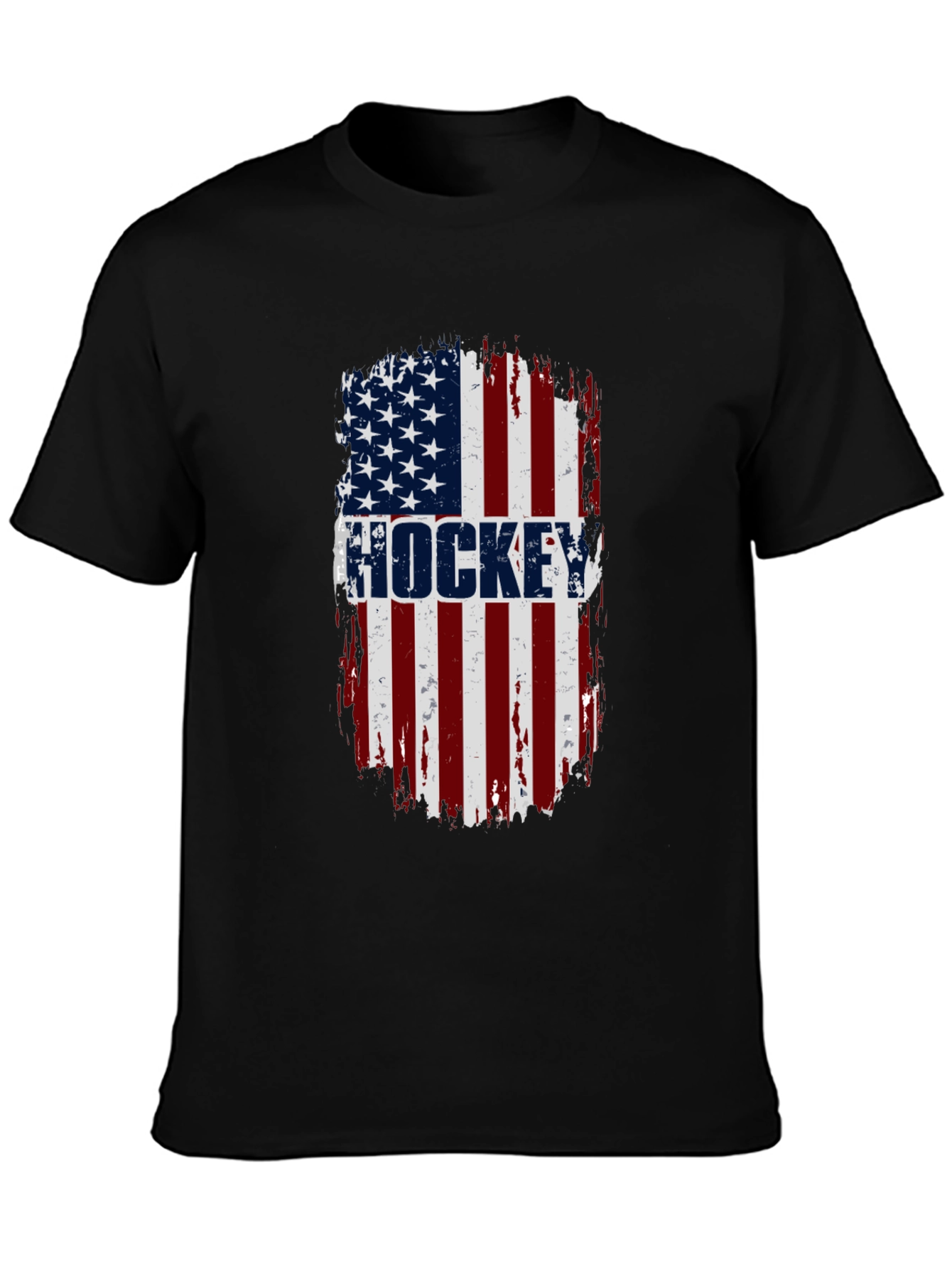 Hockey USA Flag T-Shirt - Patriotic Graphic Tee