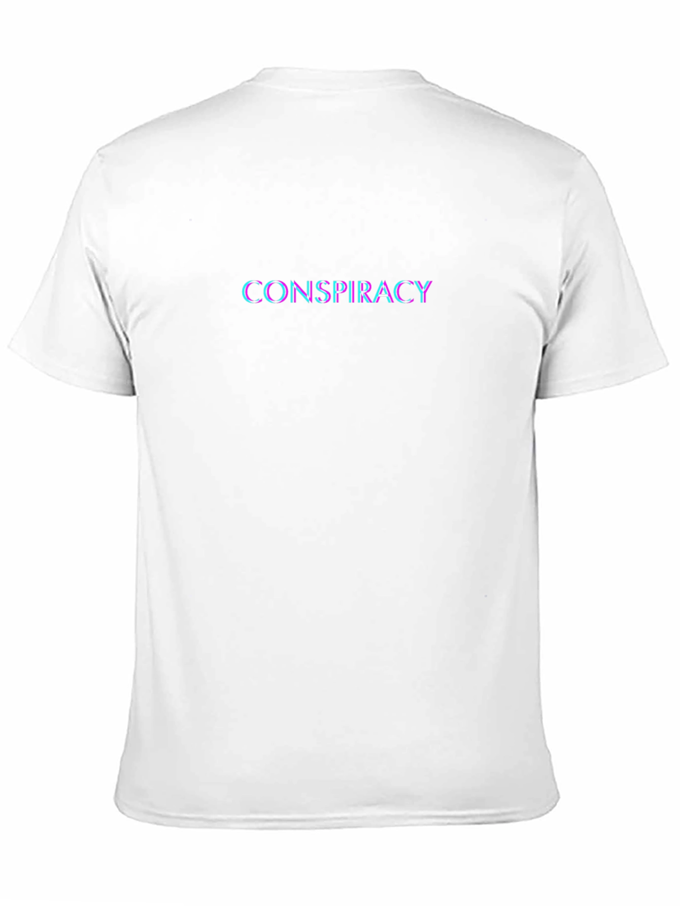 Conspiracy Glitch Text Black T-Shirt