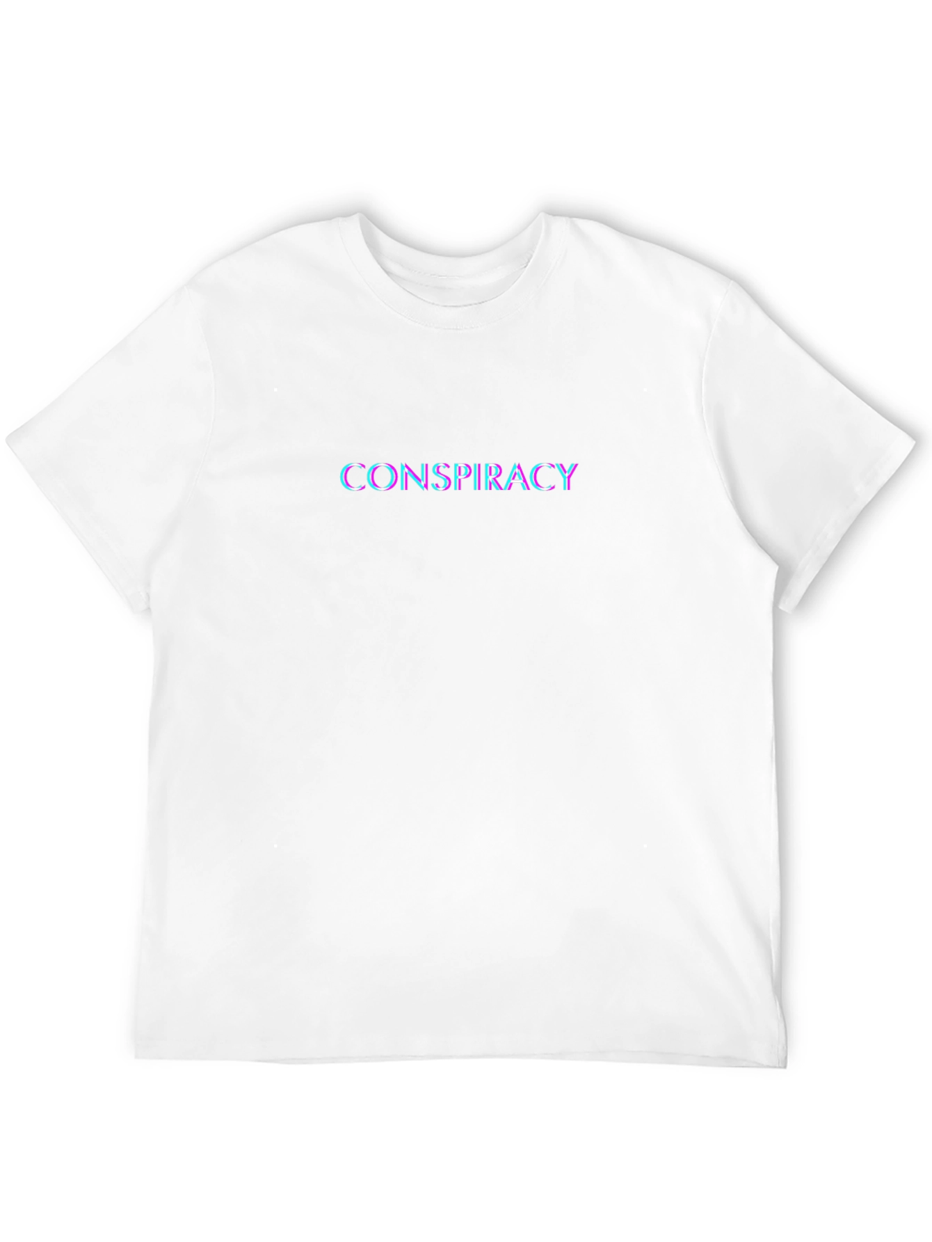 Conspiracy Glitch Text Black T-Shirt